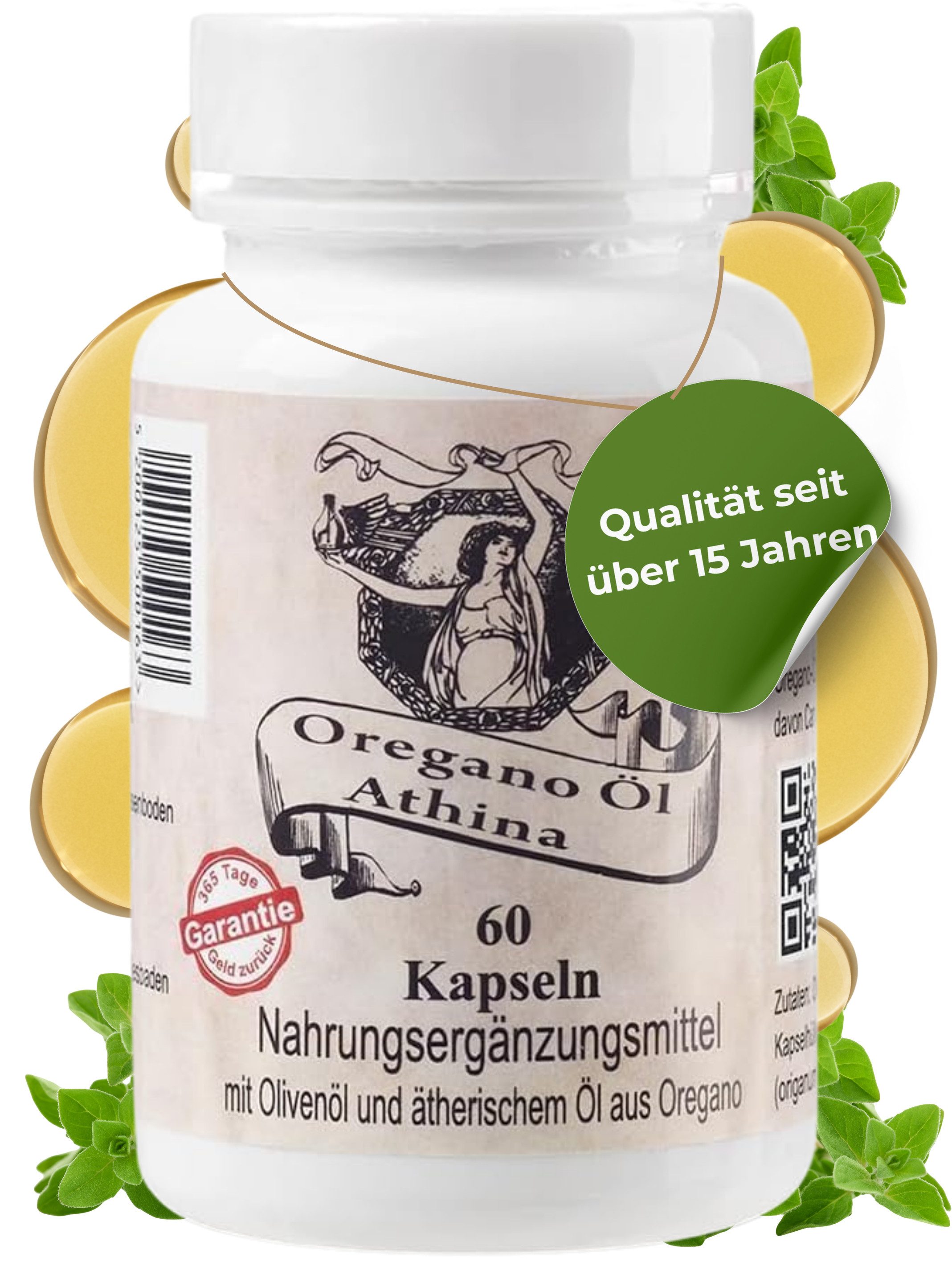 Athina Oregano Öl Softgels-Forte 80% Carvacrol Kapseln, 44 g