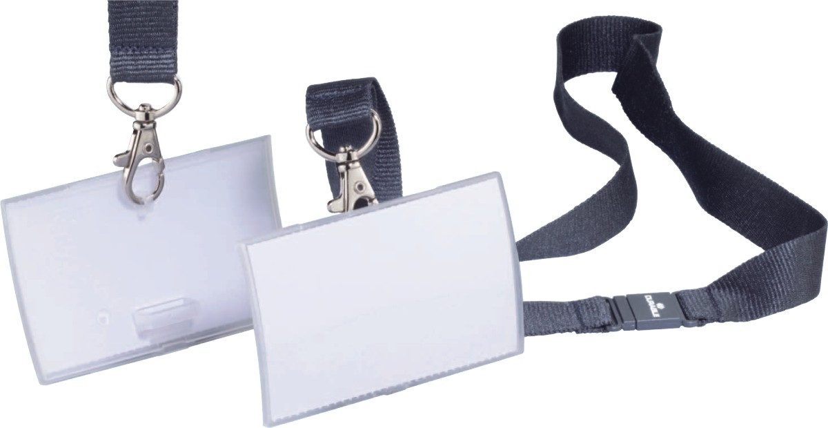 DURABLE Hinweisschild Namensschilder Click Fold 54x90 mit Textilband VE=10 Stück