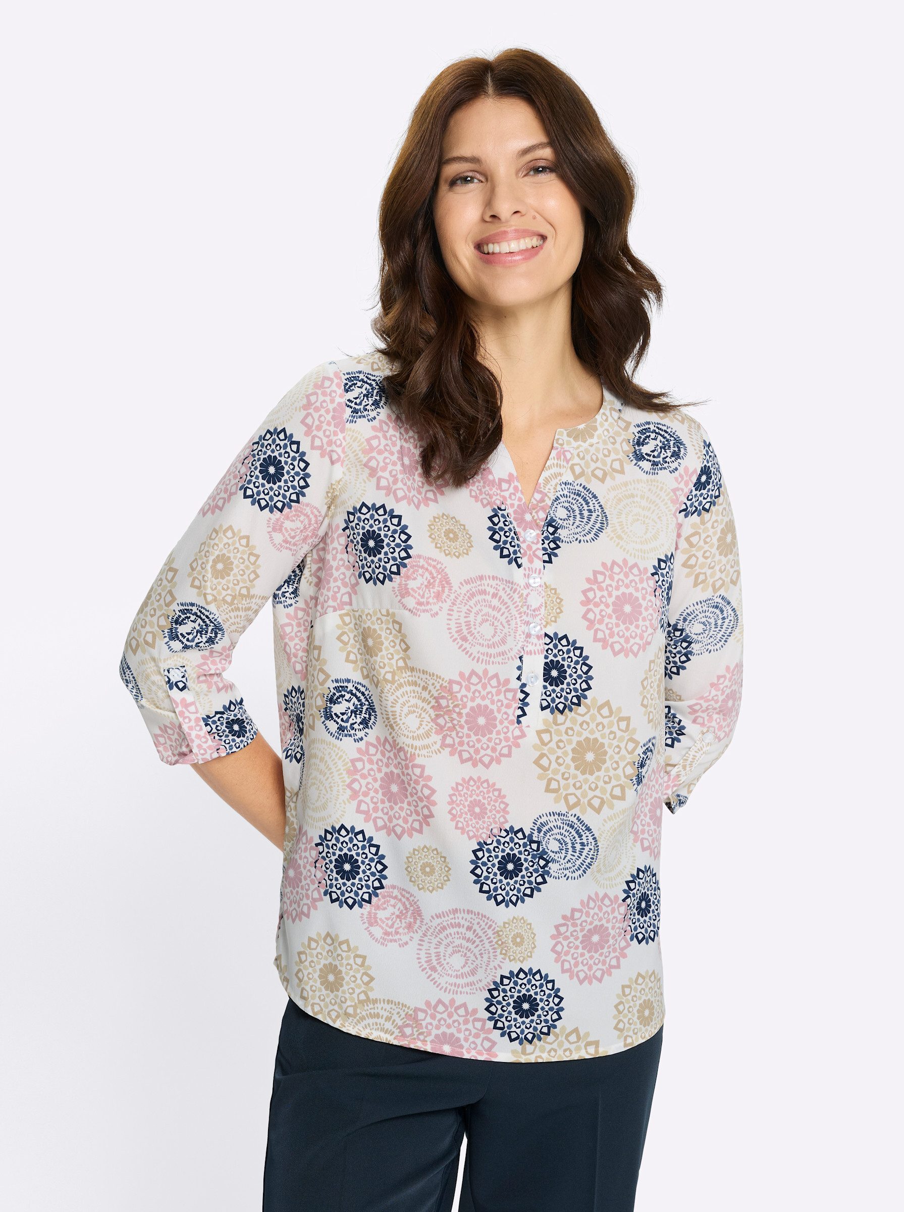 Sieh an! Klassische Bluse 3/4-Arm-Bluse 3/4-Arm