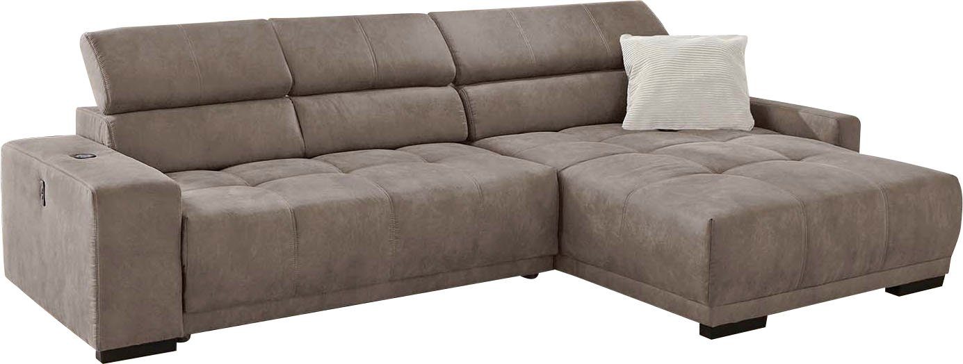 Jockenhöfer Gruppe Ecksofa Le Mans L-Form mit elektromotorischer Sitztiefen günstig online kaufen