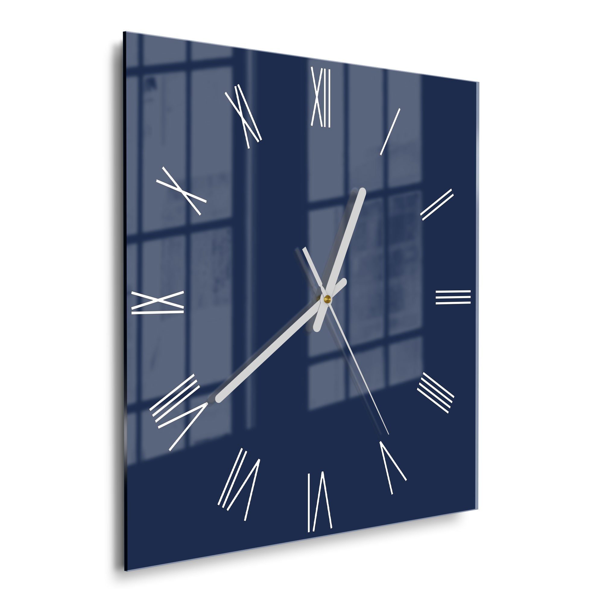 DEQORI Wanduhr 'Unifarben - Dunkelblau' (Glas günstig online kaufen