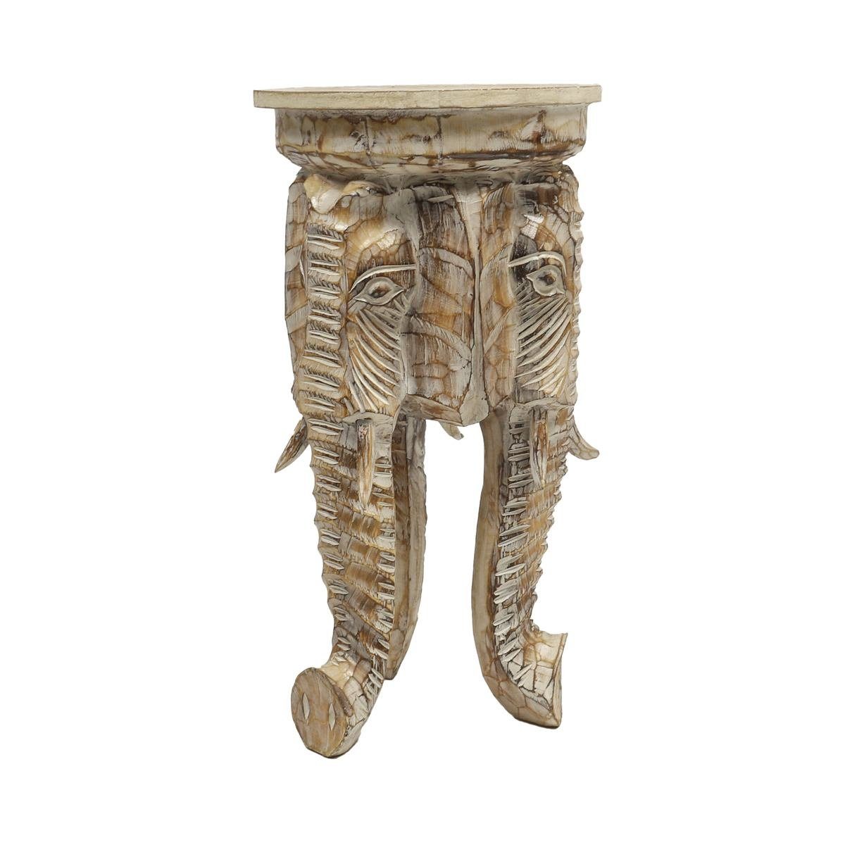 Oriental Galerie Blumenhocker Natur Rundhocker Elefant günstig online kaufen