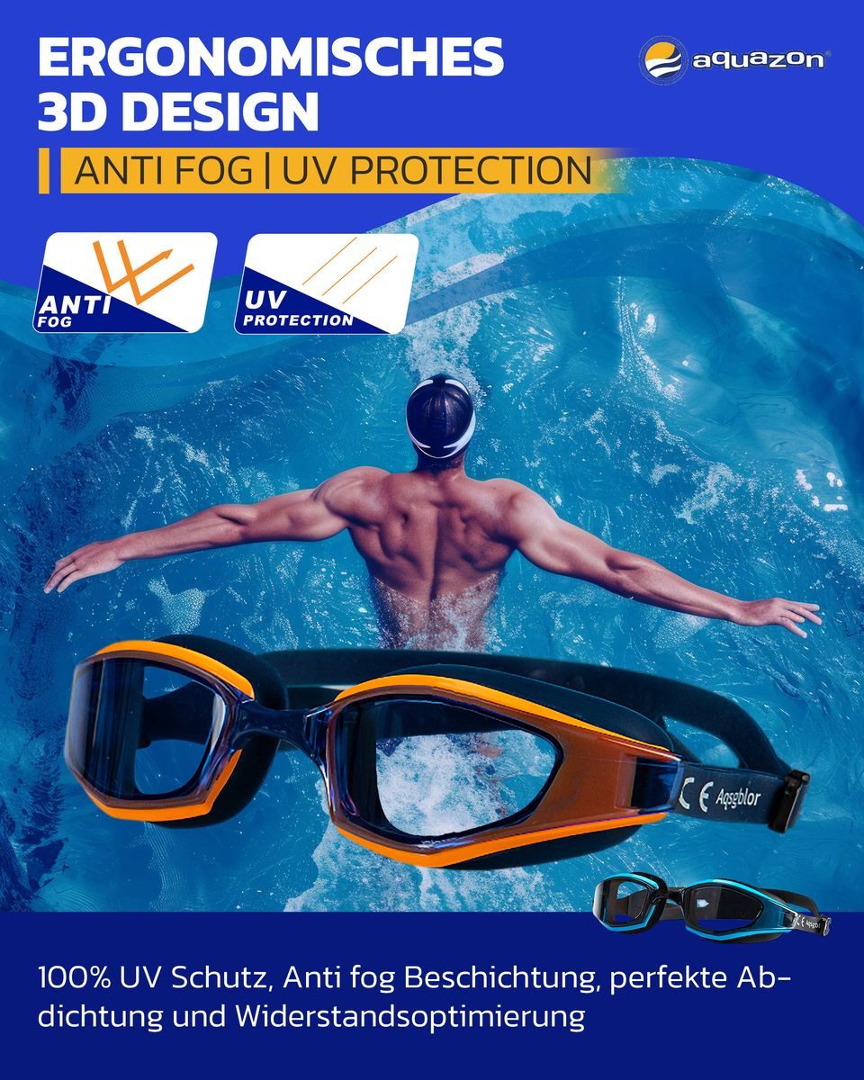 AQUAZON Schwimmbrille AQUAZON Speed Schwimmbrille für Erwachsene und Jugendliche