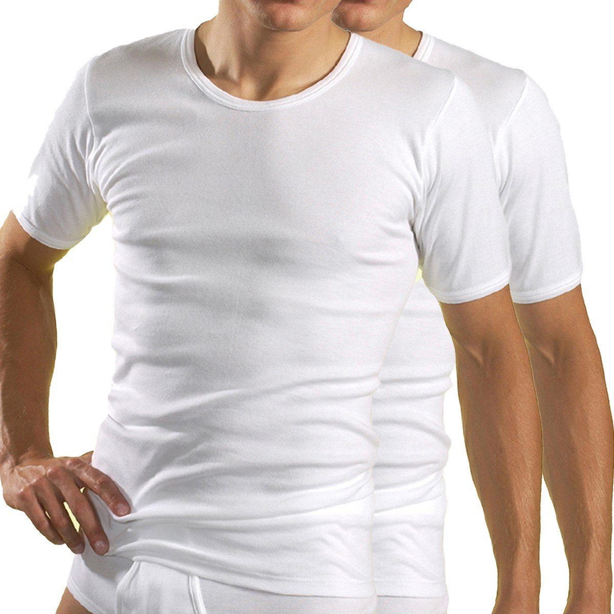 HERMKO Unterziehshirt 3840 2er Pack Herren kurzarm Shirt 100% Bio-Baumwolle günstig online kaufen