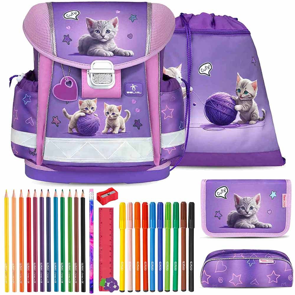 Belmil Schulranzen Set Classy 10-teilig 2025 Mädchen Little Kittens