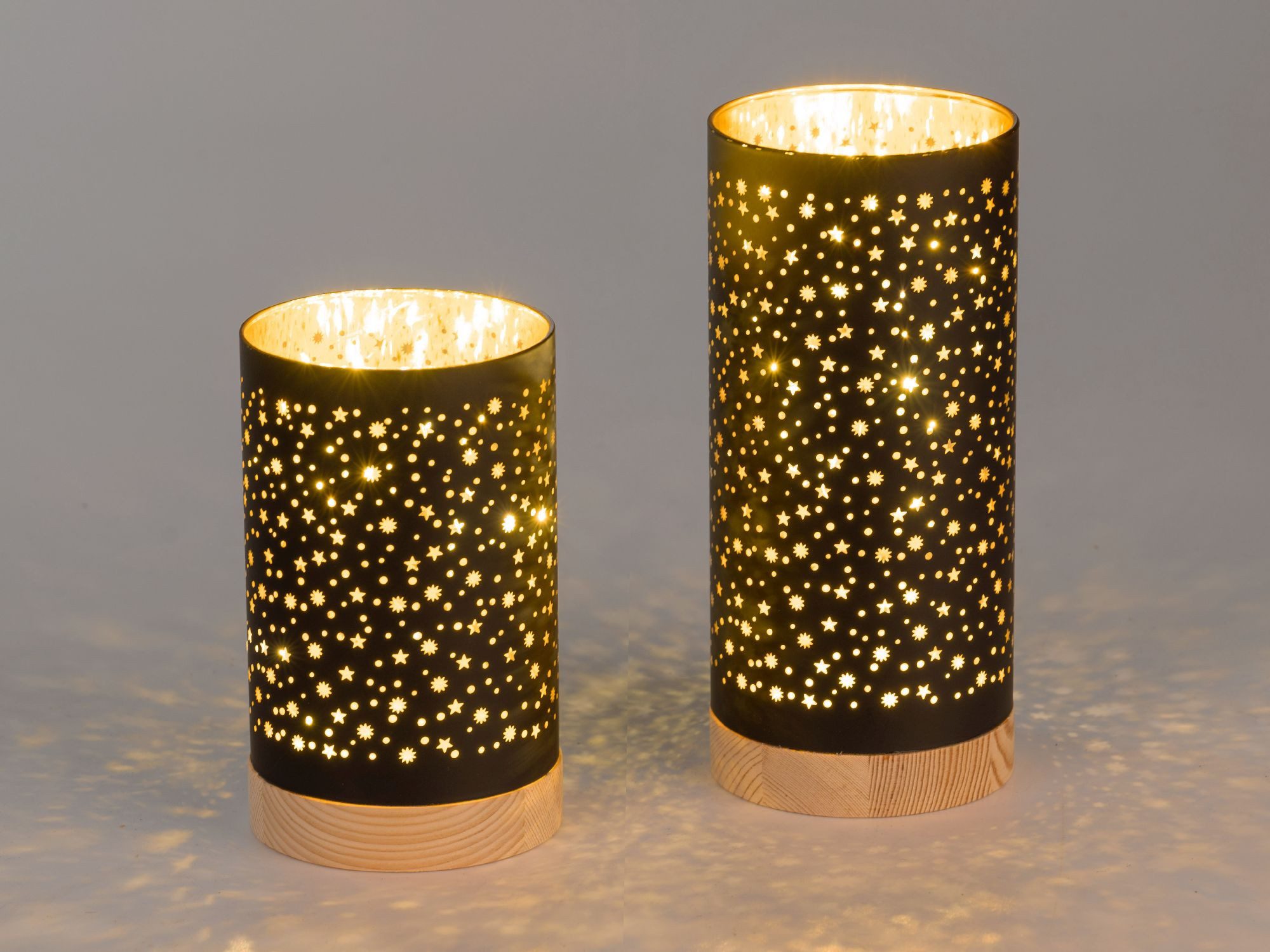 formano Nachttischlampe Sterne, Mit Timerfunktion, Schwarz, Motiv: Sterne günstig online kaufen