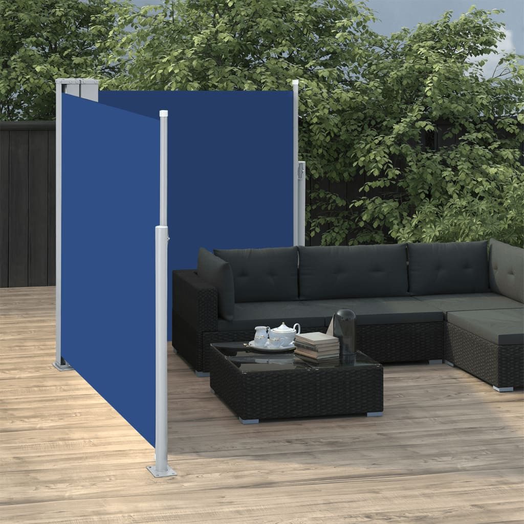 vidaXL Seitenmarkise Ausziehbare Seitenmarkise Blau 140 günstig online kaufen