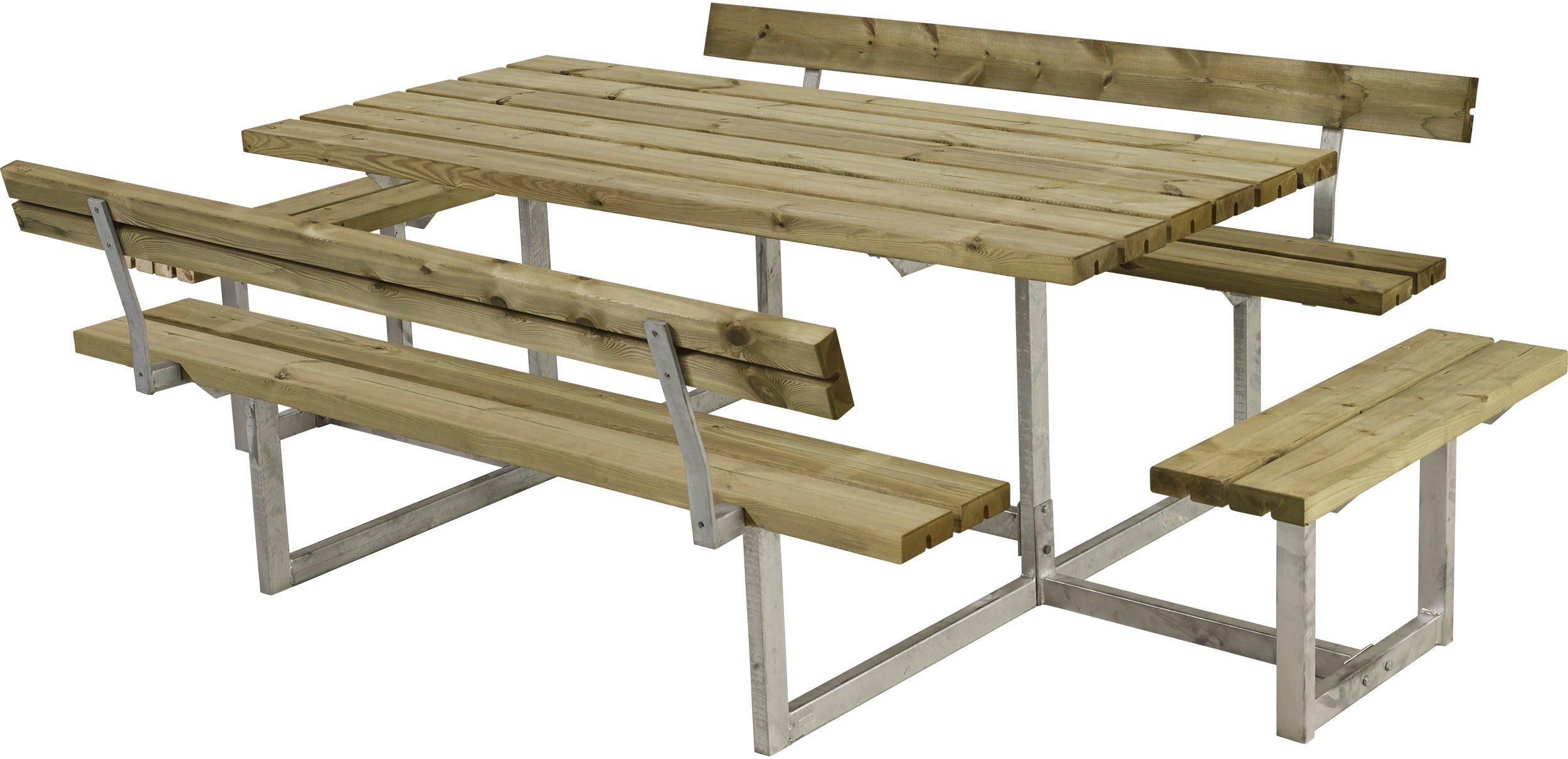 PLUS Garten-Essgruppe »Basic« Kombimöbel + 2 Anbau und 2 Rückenlehnen, (1-tlg), 260x184x75/45 cm