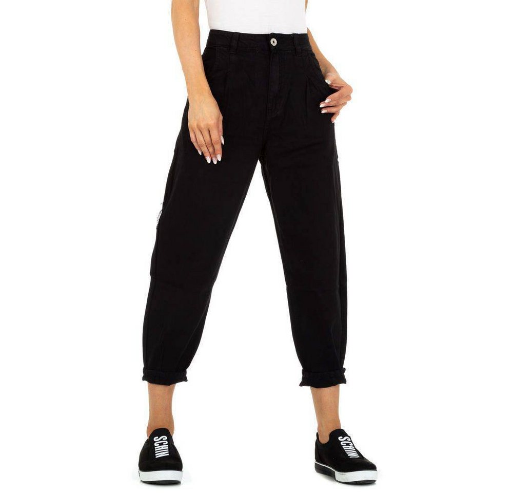 Ital-Design Relax-fit-Jeans Damen Freizeit (76131963) Jeansstoff Relaxed Fit Jeans in Schwarz