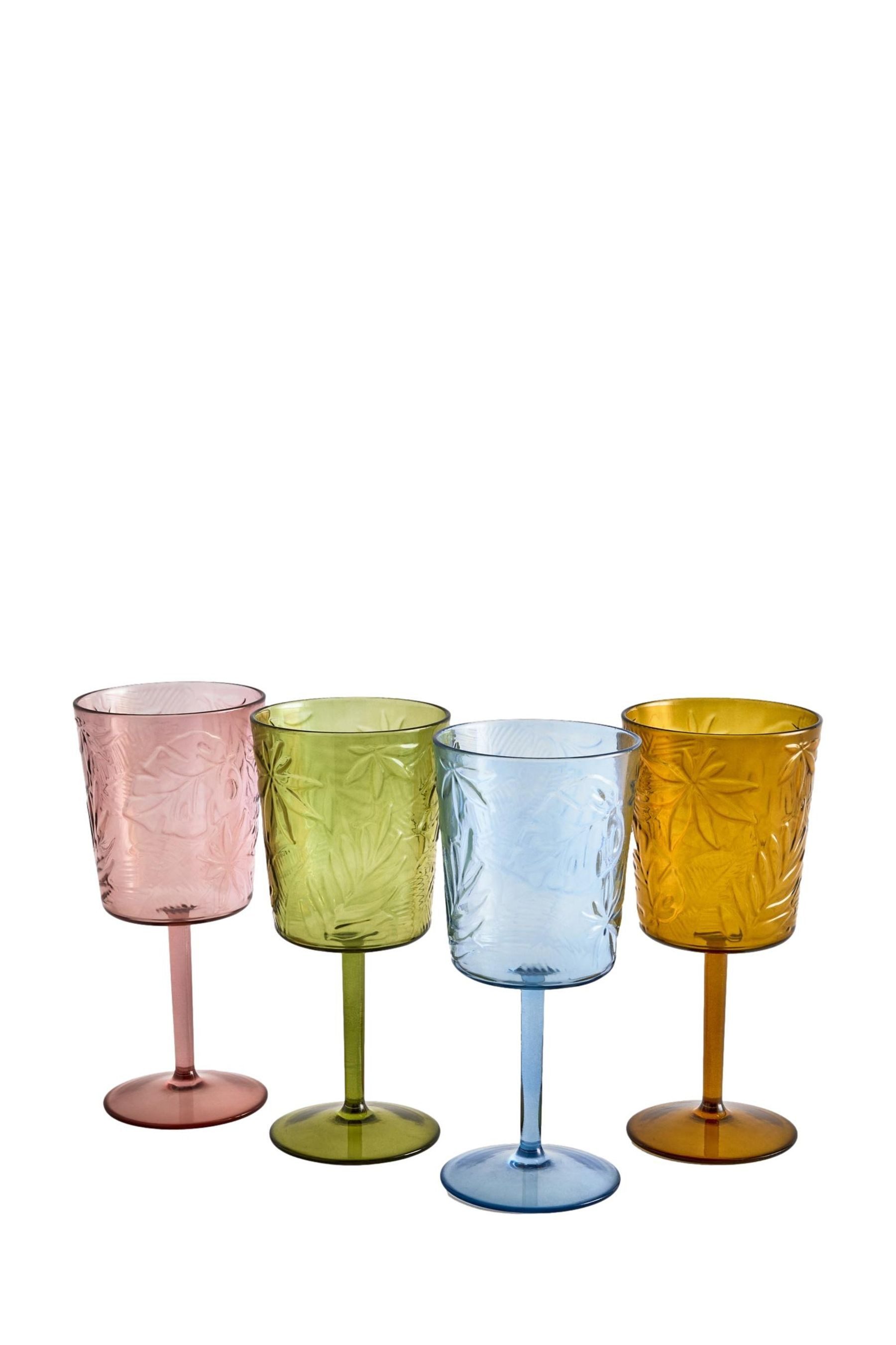 Next Weinglas Picknick-Weingläser im Urlaubs-Design, 4er-Set, 1-tlg., Polyacryl