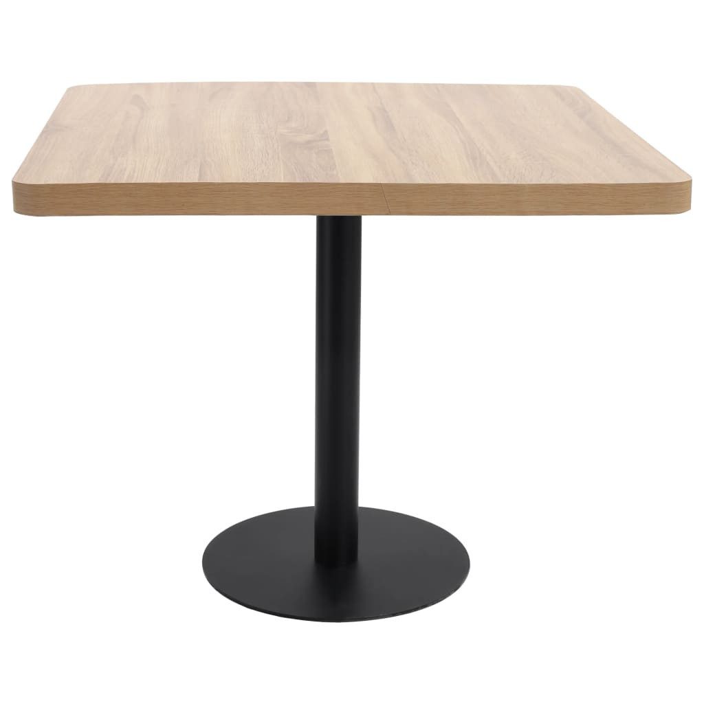 vidaXL Esstisch Bistrotisch Hellbraun 80x80 cm MDF (1-St)