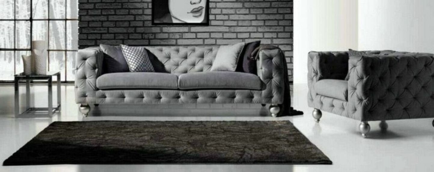 JVmoebel Chesterfield-Sofa Sofagarnitur Chesterfield Set 252cm + Sessel Sofa Couch, Made in Europe | Chesterfield-Sofas