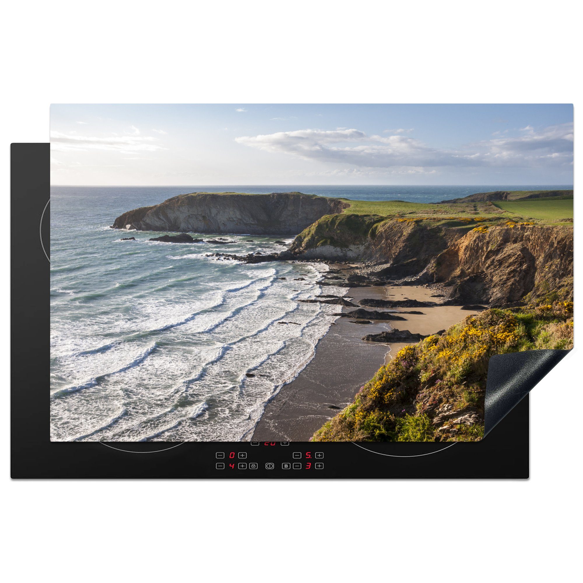 Pembrokeshire (1 die tlg), Küstenlinie National für im in Herdblende-/Abdeckplatte Coast Wales, MuchoWow Die Schutz cm, Induktionskochfeld Park Ceranfeldabdeckung Vinyl, 81x52 küche,