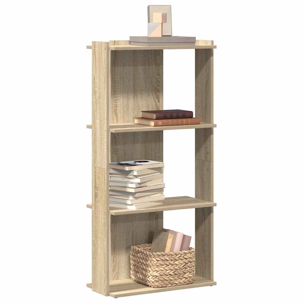 vidaXL Bücherregal 60 x 30 x 120 cm Bücherregal 3 Böden Sonoma-Eiche 60x30x120 cm Spanpla