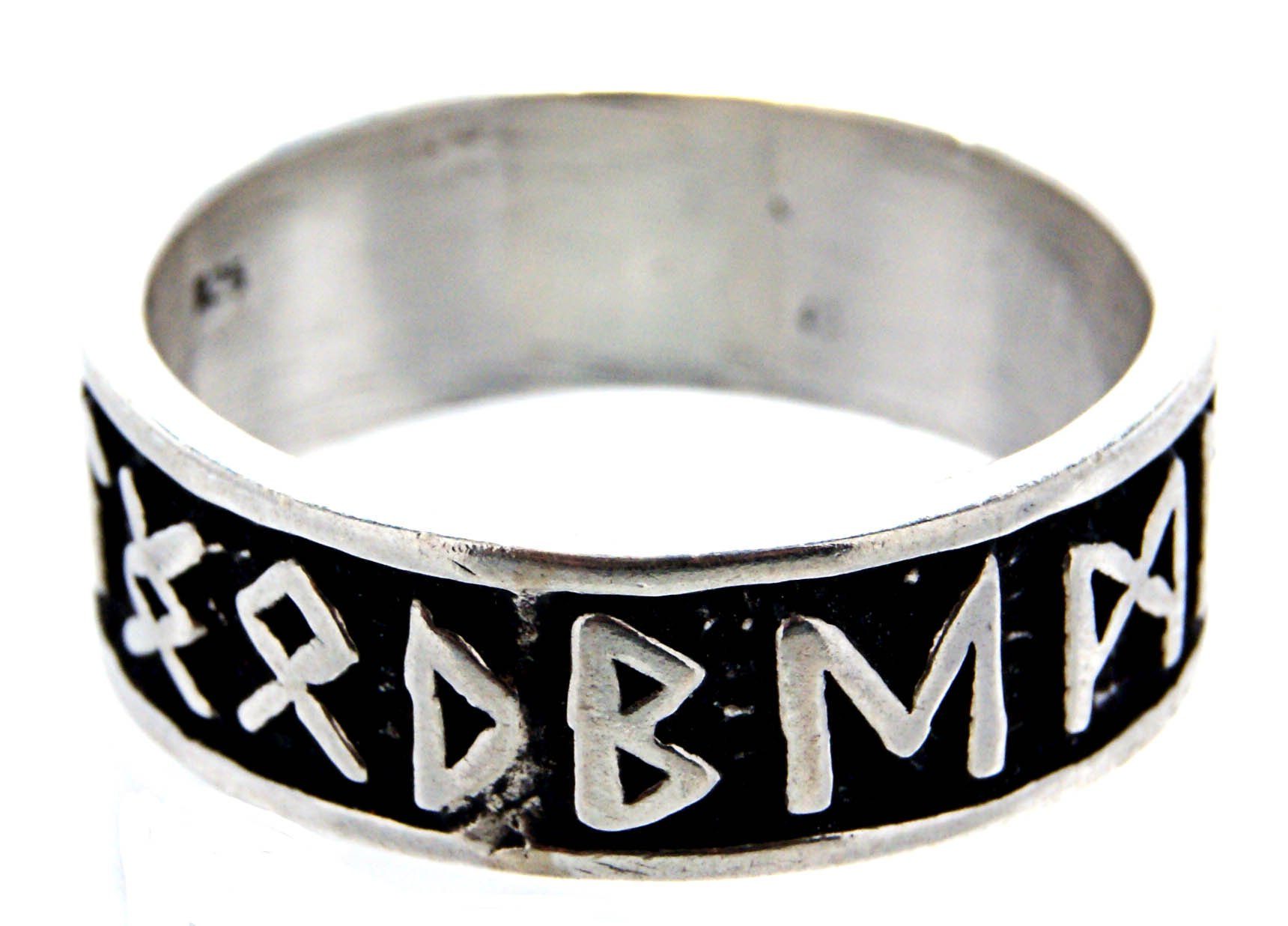 Silberring Runenring Futhark of 50-80 Alphabet Kiss Gr. Leather Runen Fingerring Ring