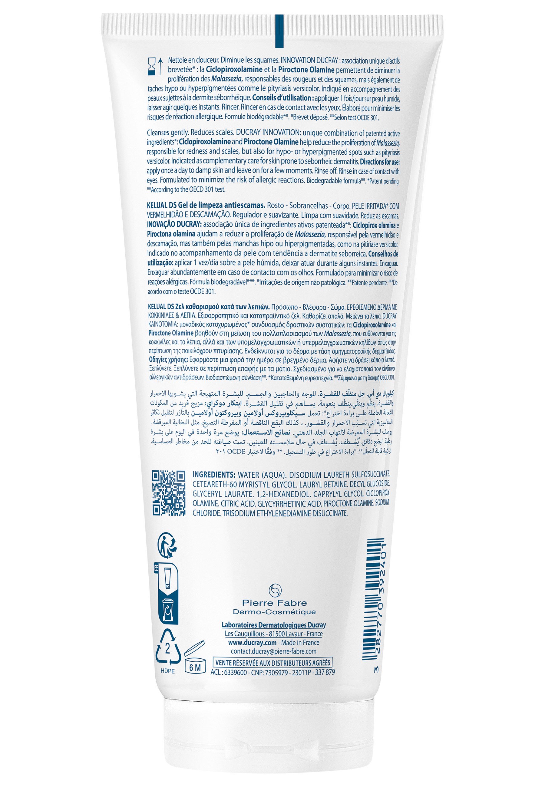 Ducray Gesichtsreinigungsgel KELUAL DS Anti-Schuppen Reinigungsgel, 1-tlg., Anti-Irritationen