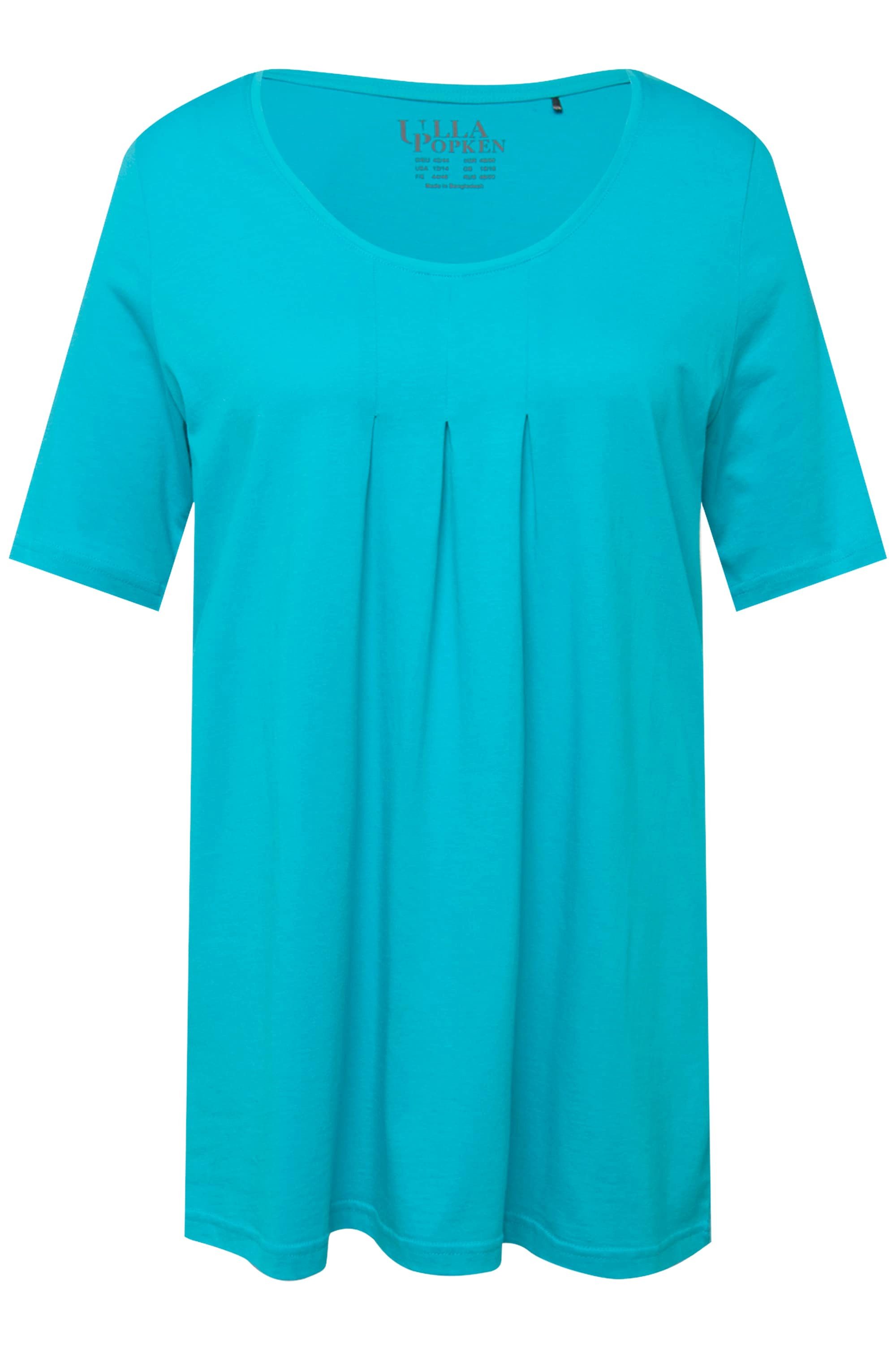 Ulla Popken T-Shirt T-Shirt Zierfalten A-Linie günstig online kaufen