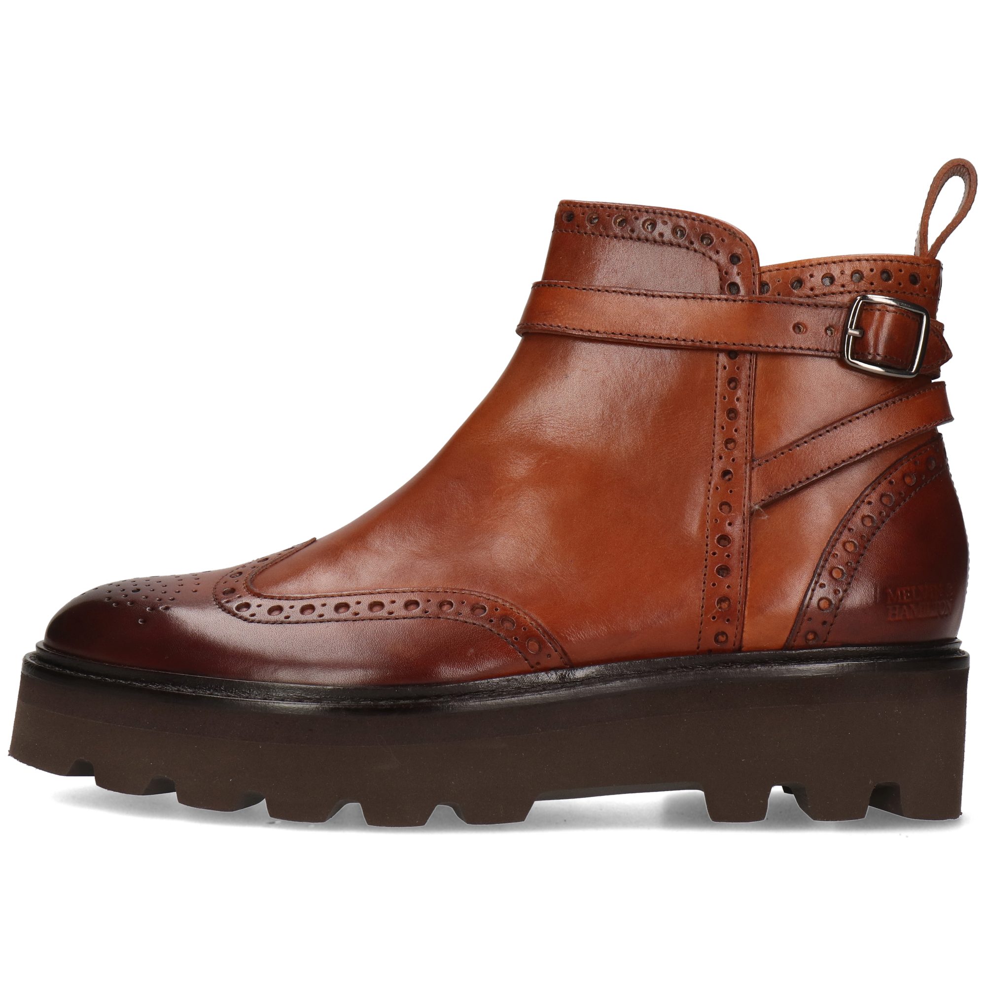 Melvin & Hamilton Sally 60 Leder-Jodhpur Boots für Damen Stiefelette Plateausohlen, Echtes Leder, Vegetabile Gerbung