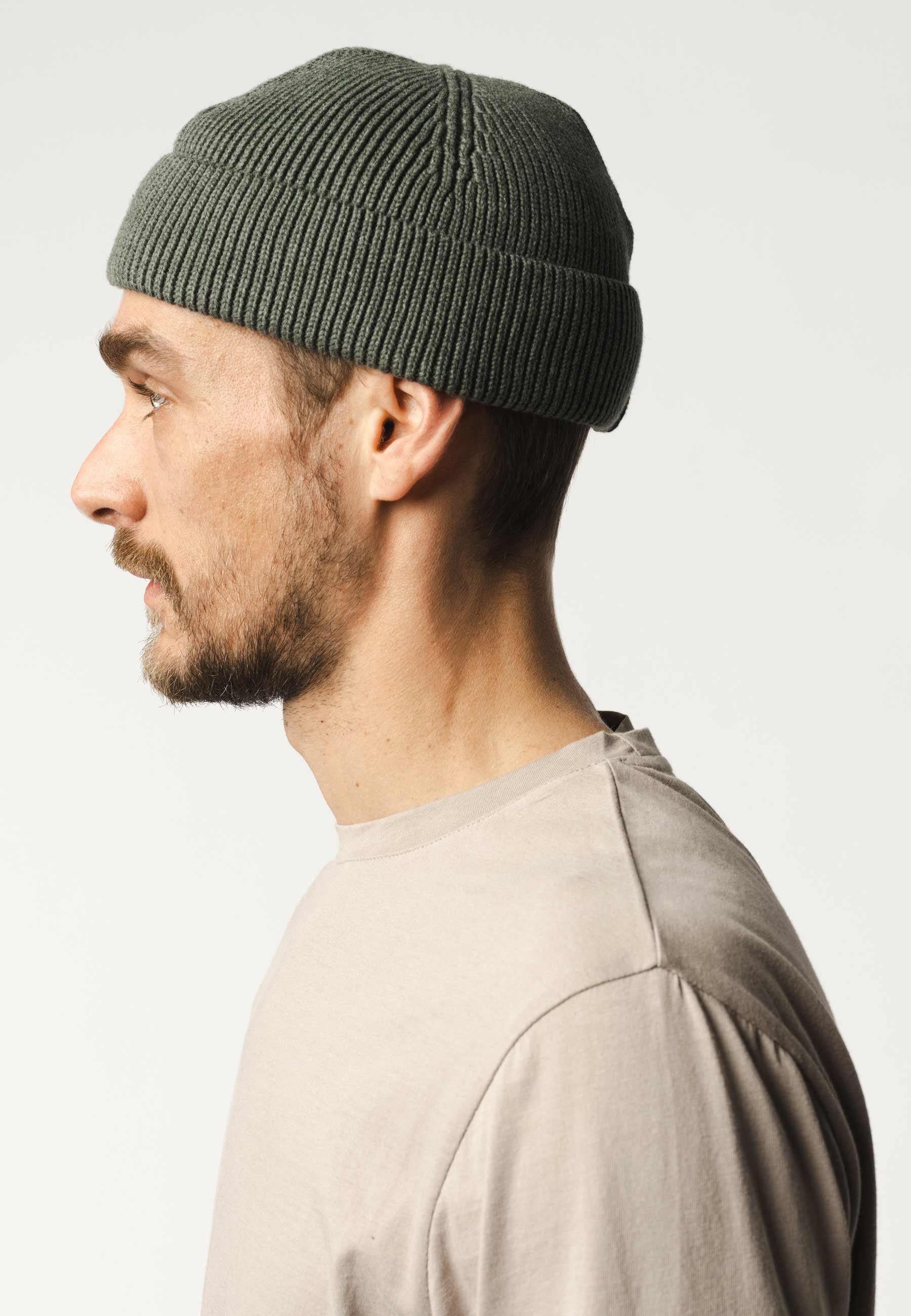 MELA Strickmütze Unisex Kurze Rippstrick Mütze RAFI