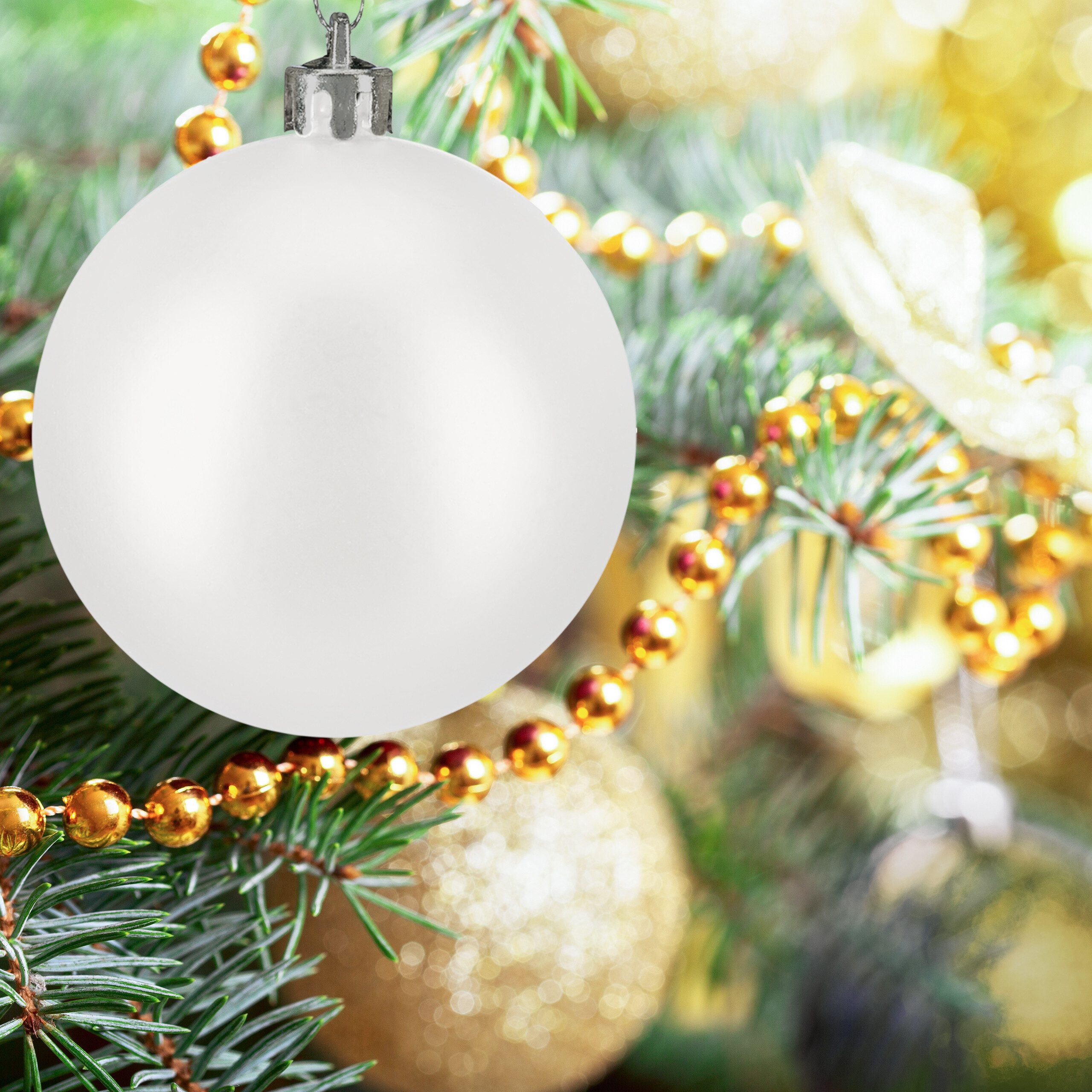 relaxdays Weihnachtsbaumkugel Weihnachtskugeln im Set (50 St), 50er Pack