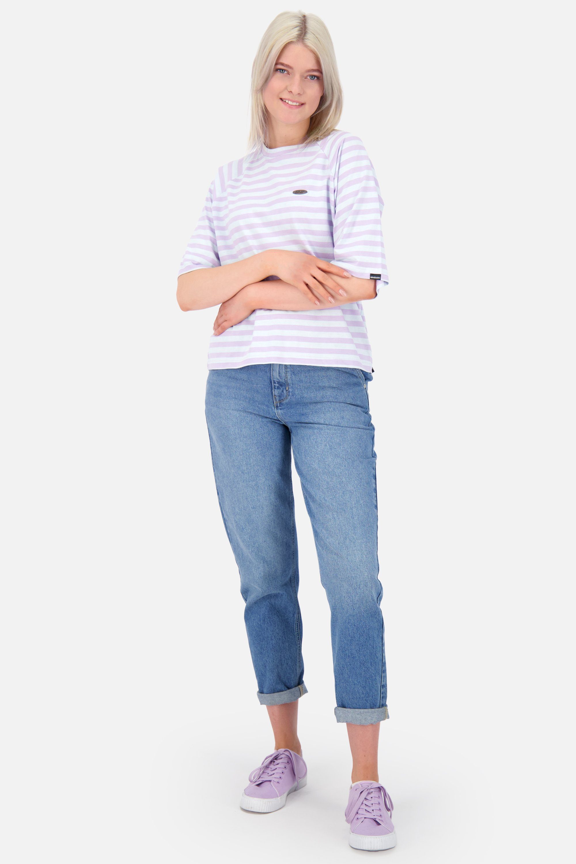digital Damen Shirt Alife Kickin Shirt Kurzarmshirt, Z Rundhalsshirt RubyAK & lavender
