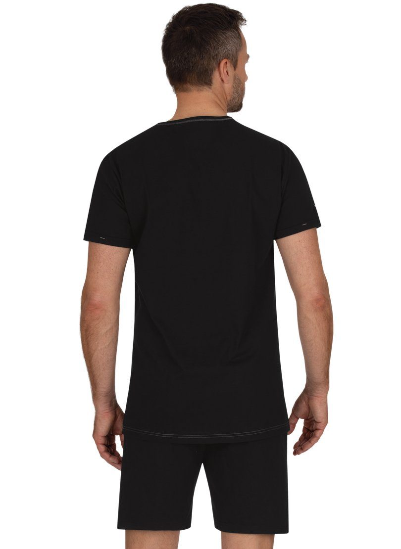 Kurzer TRIGEMA (kbA) aus Schlafanzug Biobaumwolle schwarz-C2C Trigema Schlafanzug