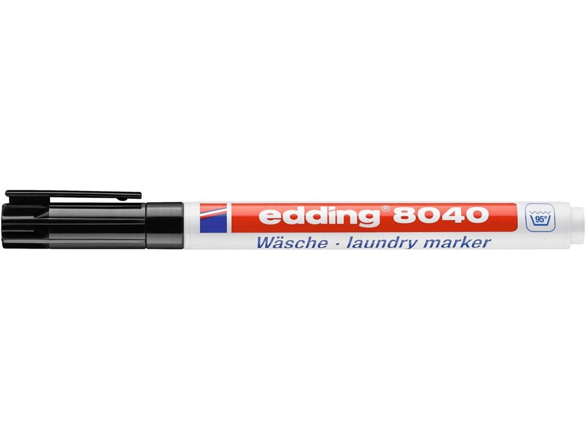 edding Textilmarker Wäschemarker 8040 mit Rundspitze zum Beschriften von Textilien, Lichtbeständig