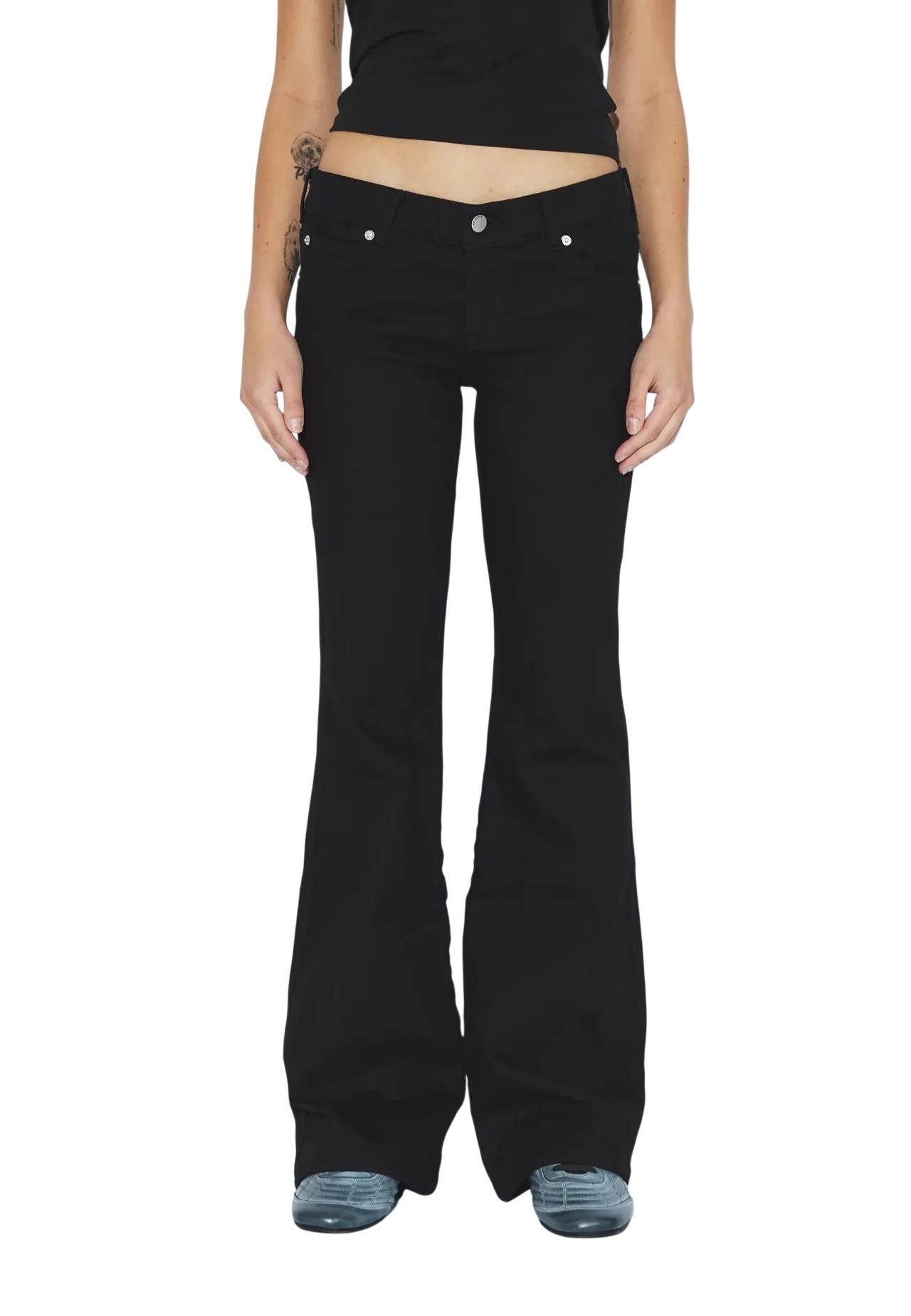 Dr. Denim Skinny-fit-Jeans Jeans Dr.Denim Kily Low Bootcut - Solid black Bootcut-Bein