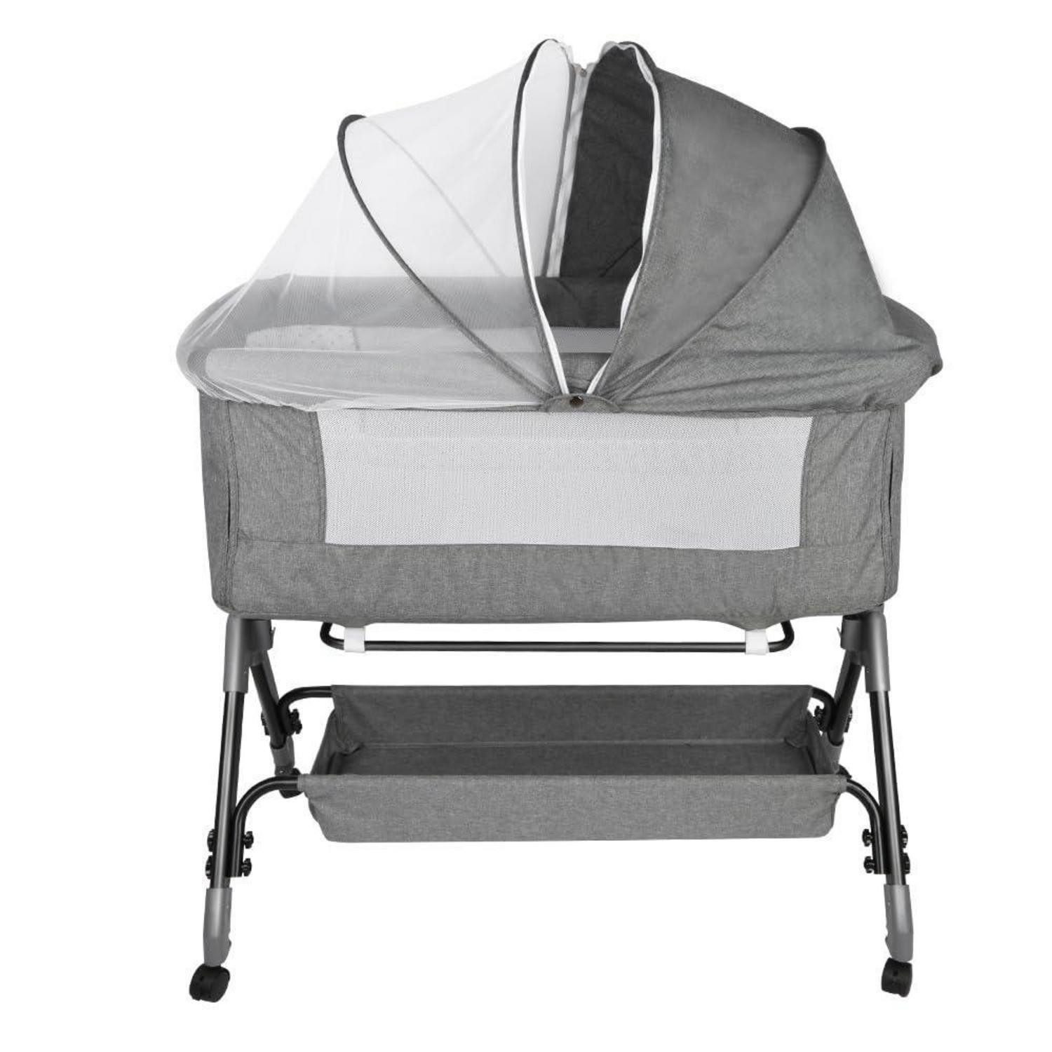 LuxusKollektion Kinderbett 3in1 Beistellbett Babywiege Reisebett
