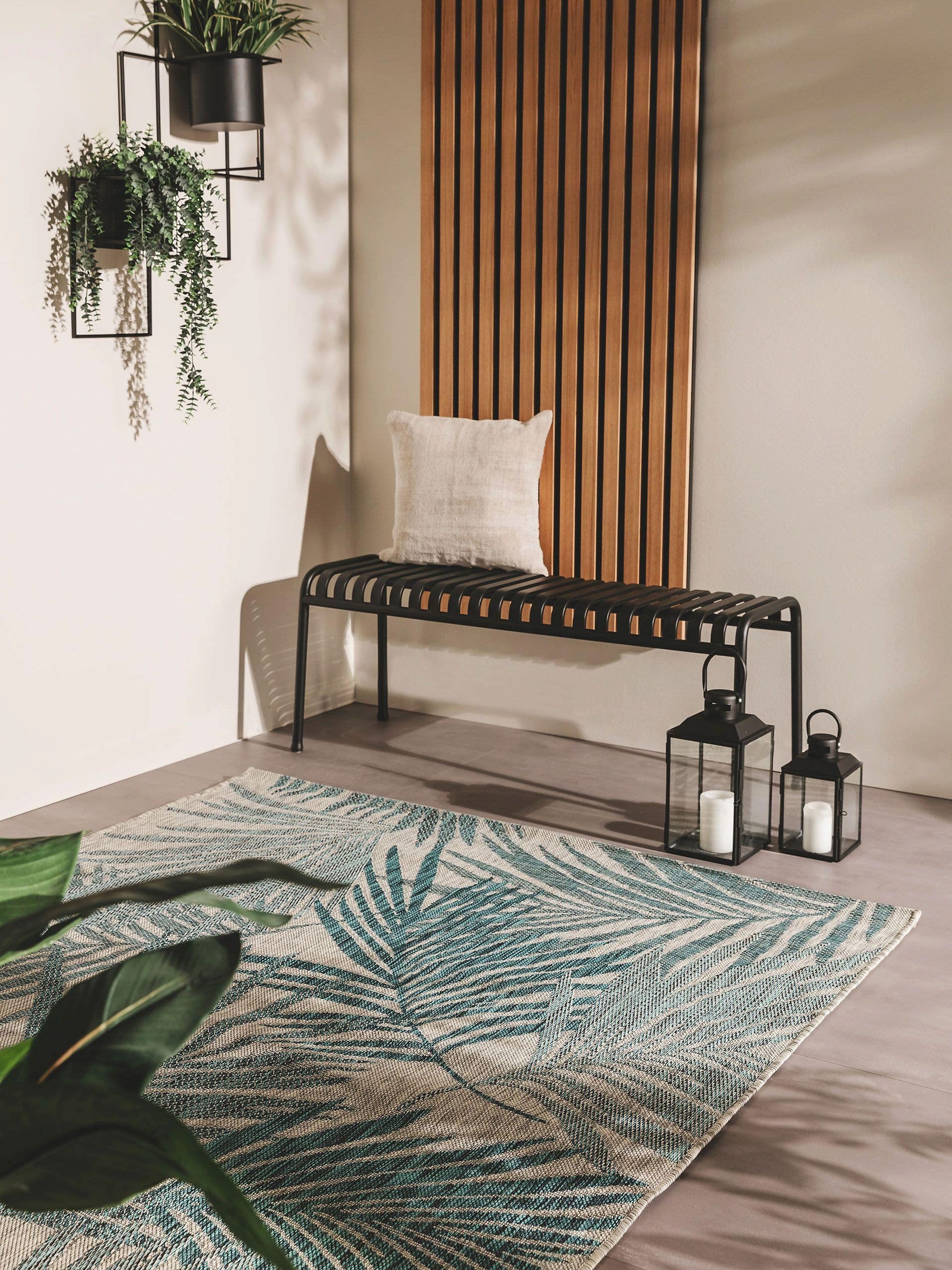 benuta Outdoorteppich Cleo, rechteckig, Höhe: 5 mm, Teppich Wohnzimmer, Schlafzimmer, Esszimmer, Flur, Kunstfaser, Cozy