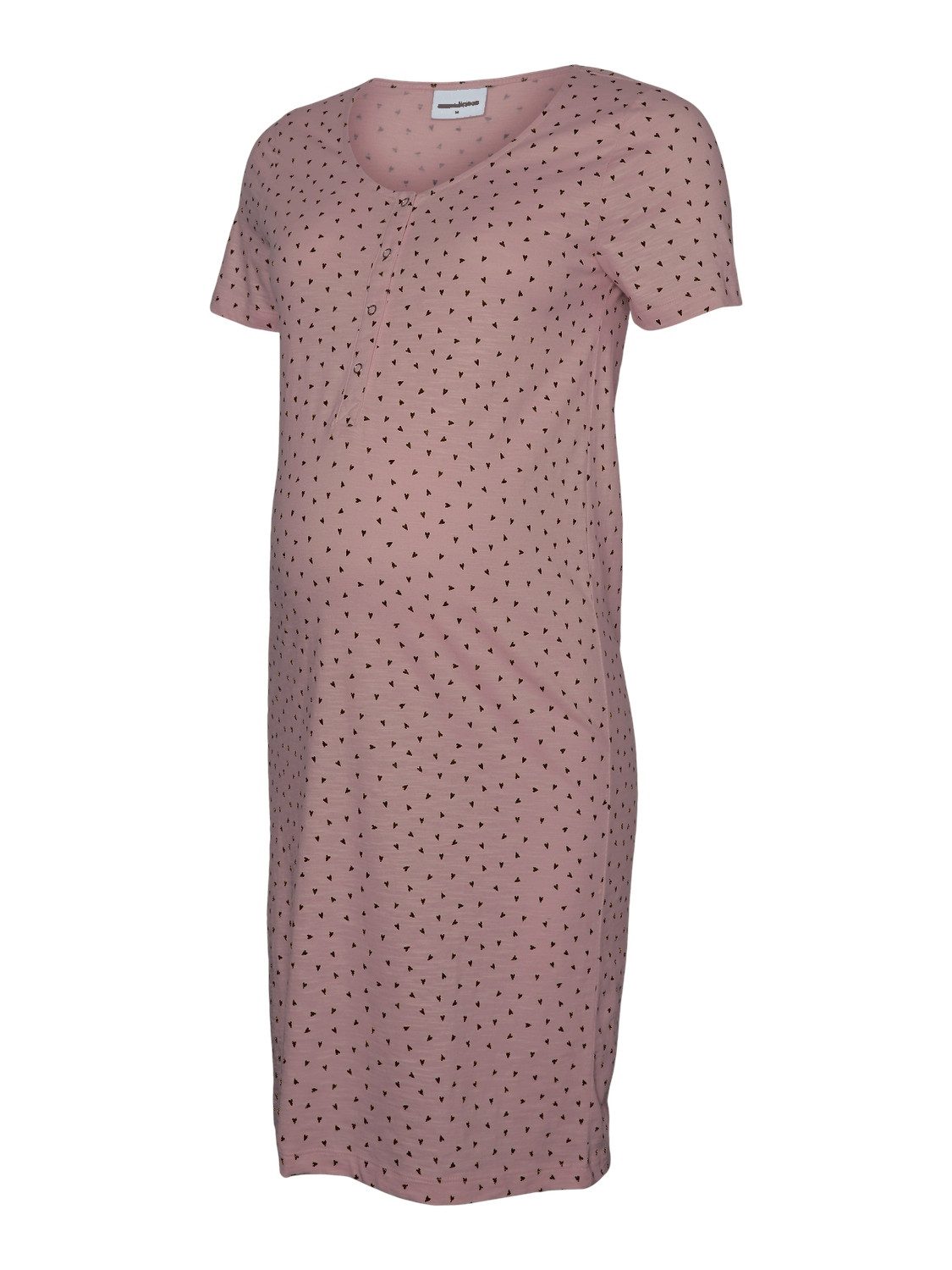 Mamalicious Umstandsnachthemd MLMIRA STAR JRS NIGHTGOWN 2F A. E. NOOS Baumwolle, enganliegend