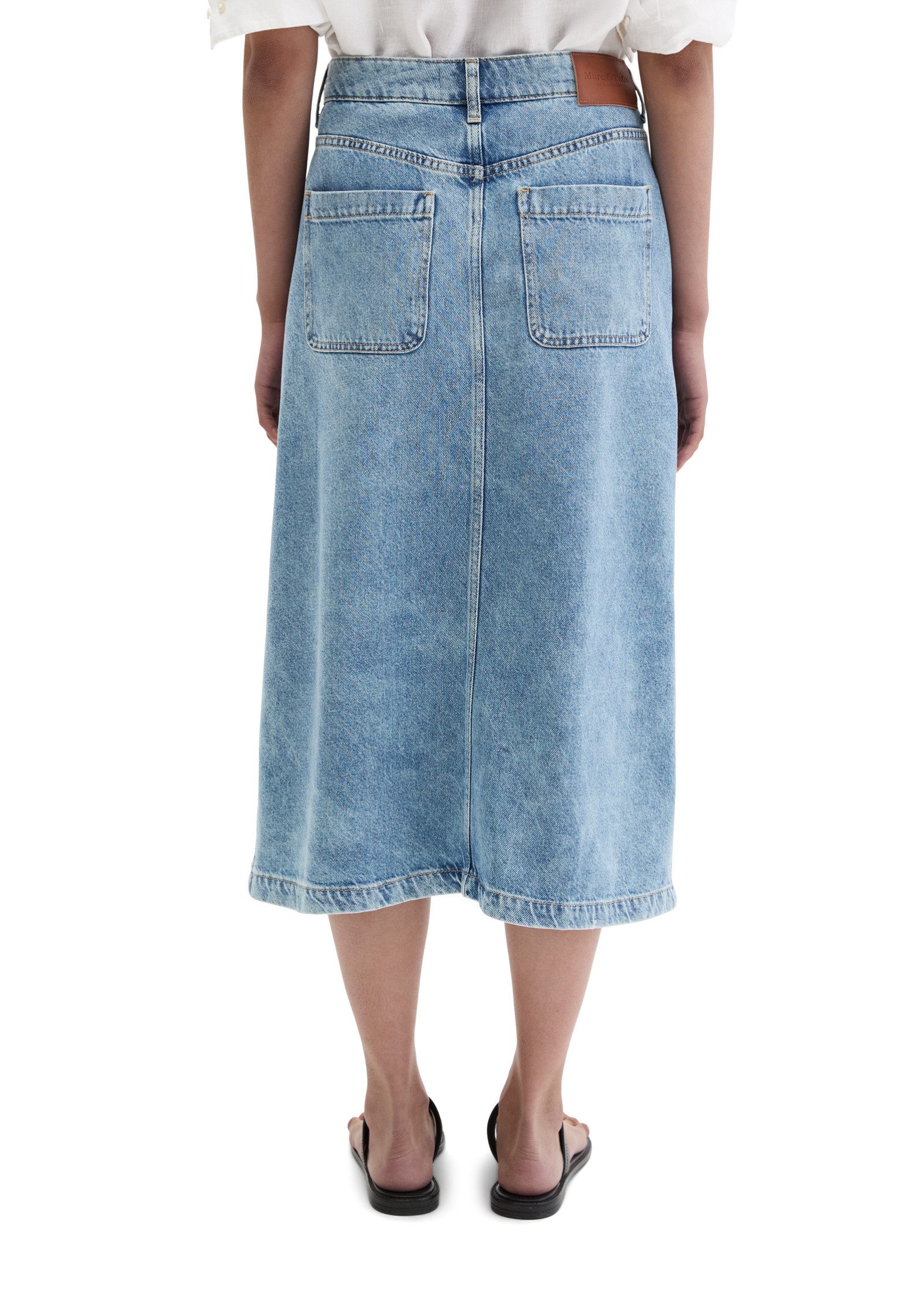 Marc O'Polo Jeansrock aus Lyocell-Leinen-Baumwolle-Mix