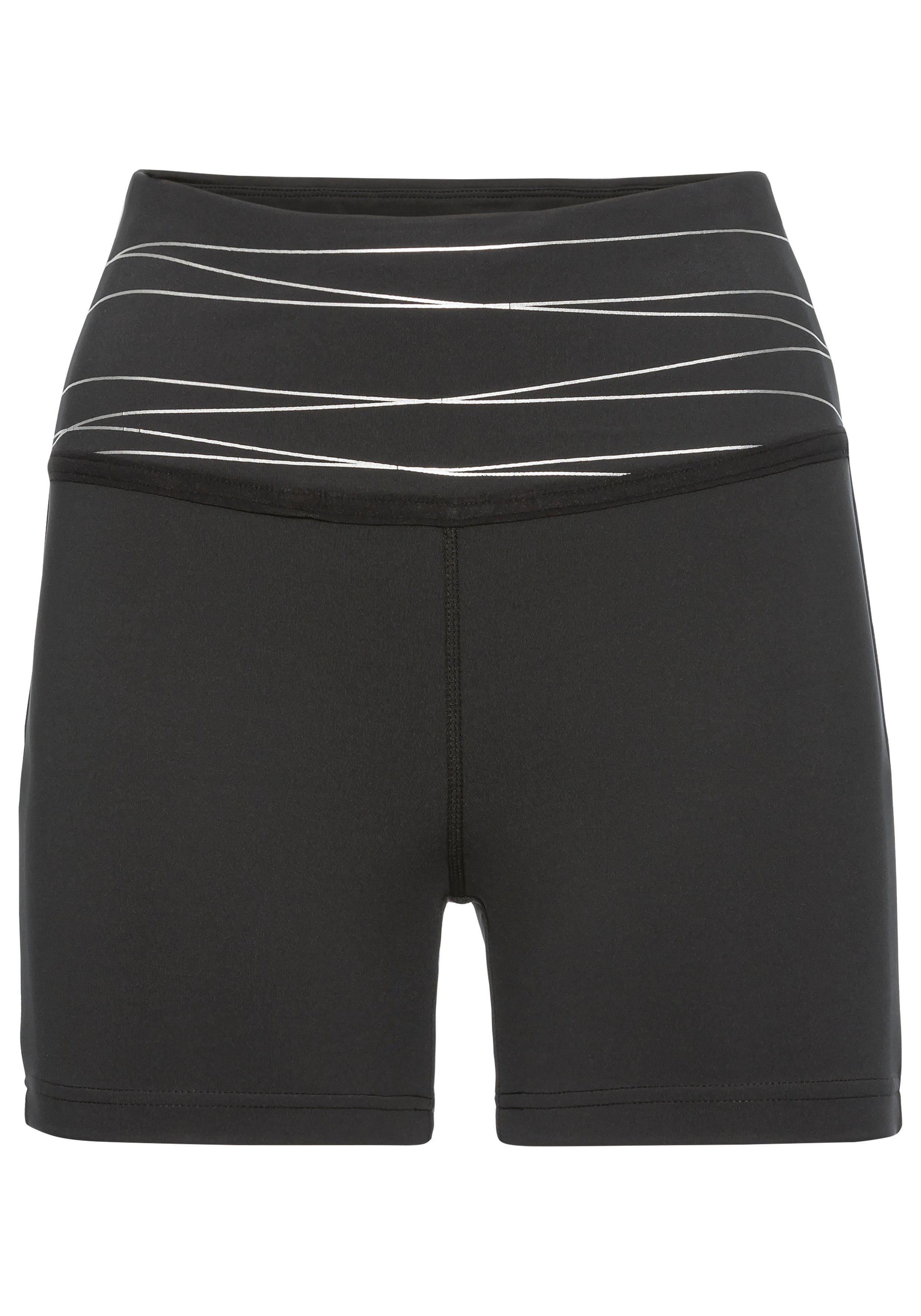 Vivance active Shorts, Sportshorts mit breiten Bündchen und Druck günstig online kaufen