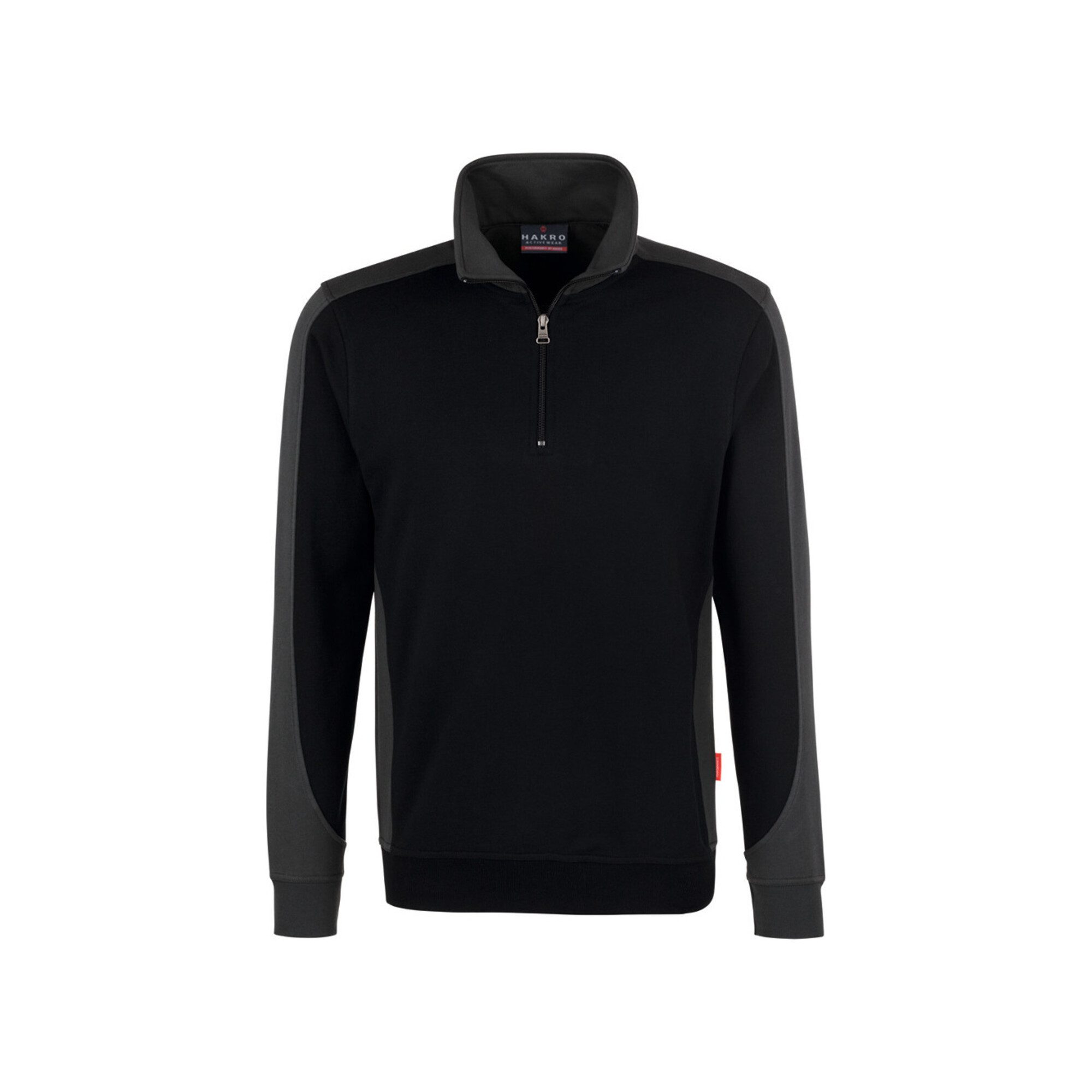 Hakro Sweatshirt Hakro Zip-Sweatshirt Contrast Performance, schwarz, Unisex-Größe: XL