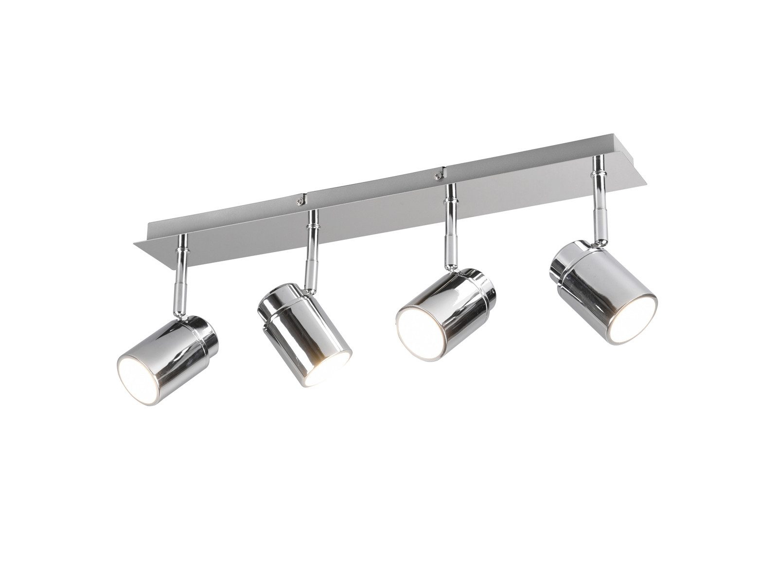 TRIO Leuchten LED Deckenstrahler Badezimmer geeignet, Breite 52cm, dimmbar, LED wechselbar, Warmweiß, innen Bad-Lampe Decke, Strahler schwenkbar inkl. GU10 LED