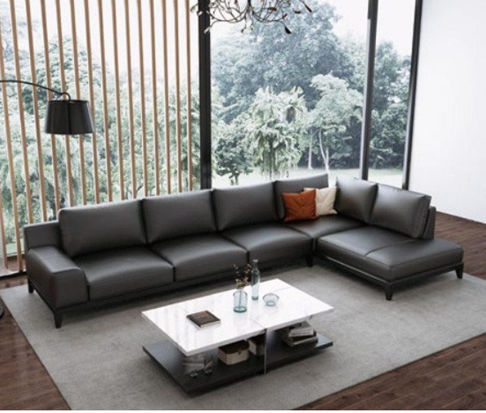 Xlmoebel Ecksofa Neues Ecksofa in L-Form aus hochwertigem Leder mit Designer-Polsterung, Hergestellt in Europa