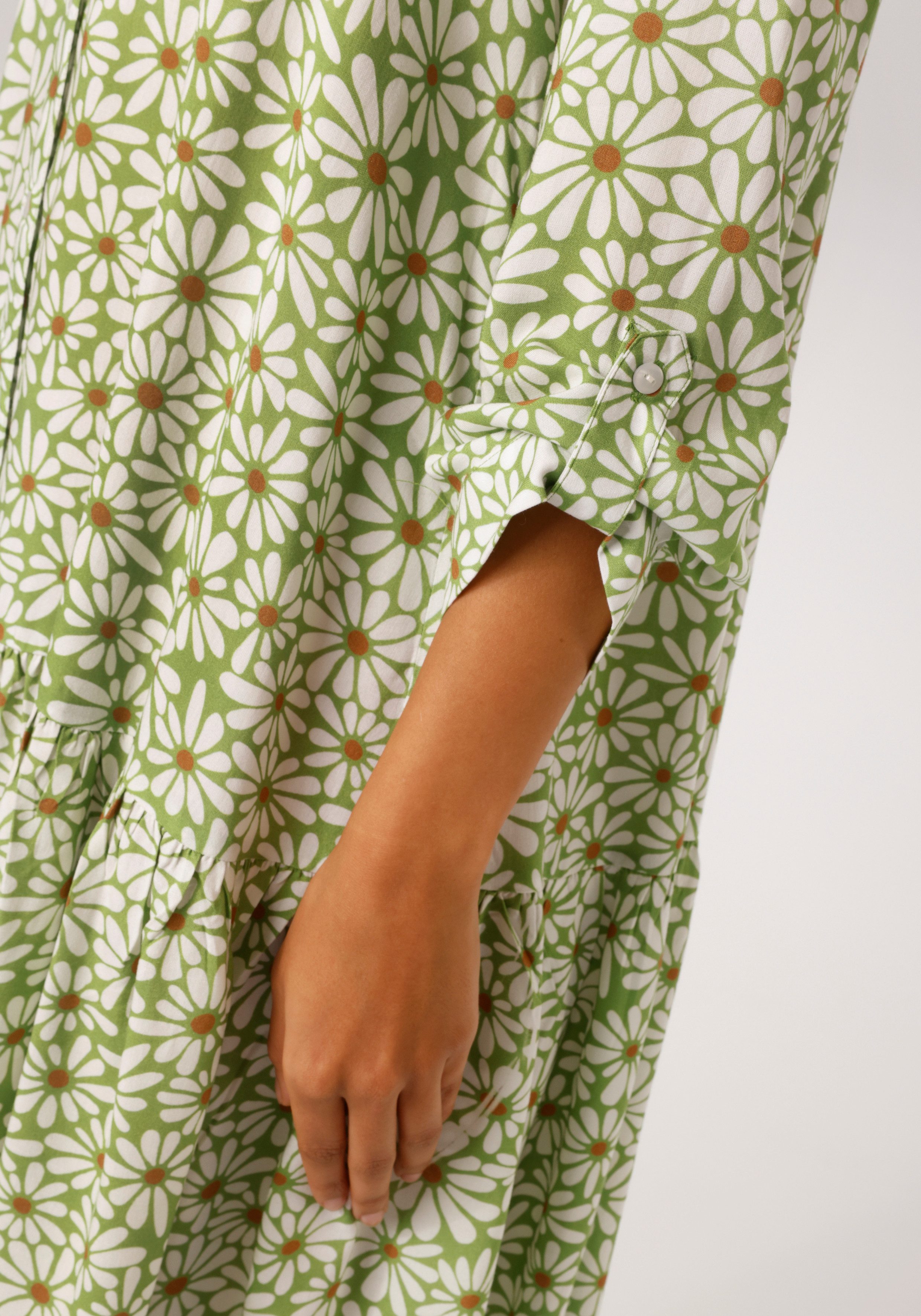 Aniston CASUAL Blusenkleid mit grafischen Blüten bedruckt - NEUE KOLLEKTION