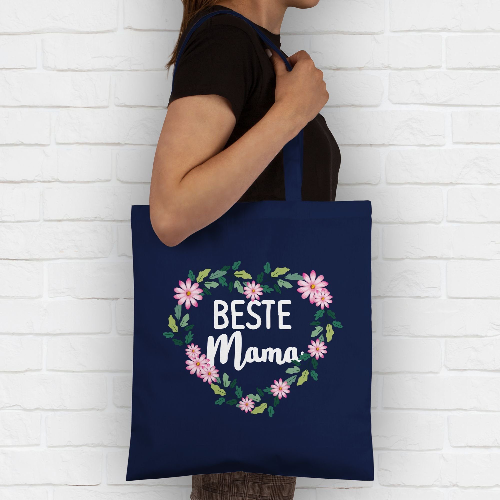 Umhängetasche Beste II, Mama Shirtracer Blau 2 Navy Muttertagsgeschenk