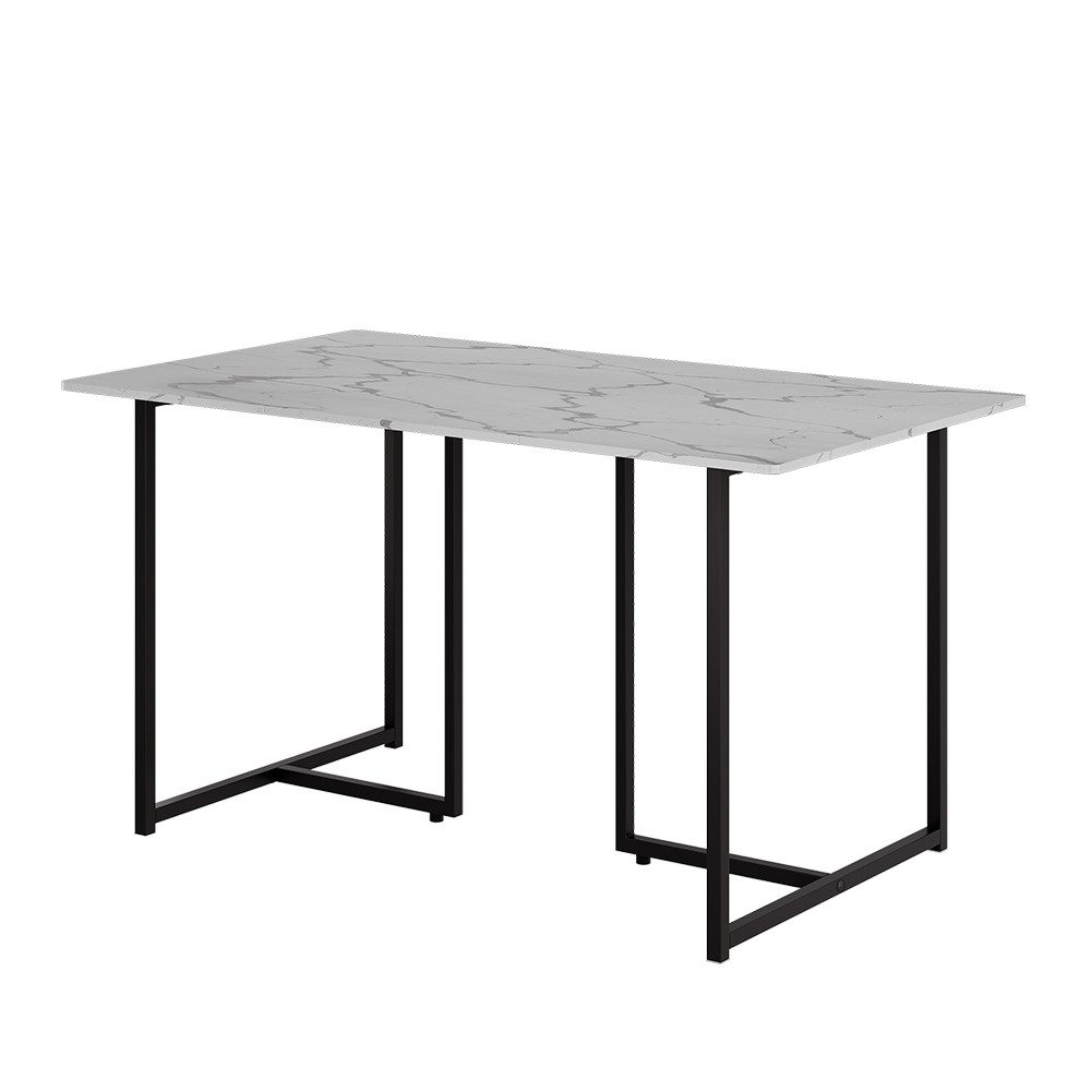 Vicco Esstisch Merido, Schwarz/Marmor-Weiß, 140 x günstig online kaufen
