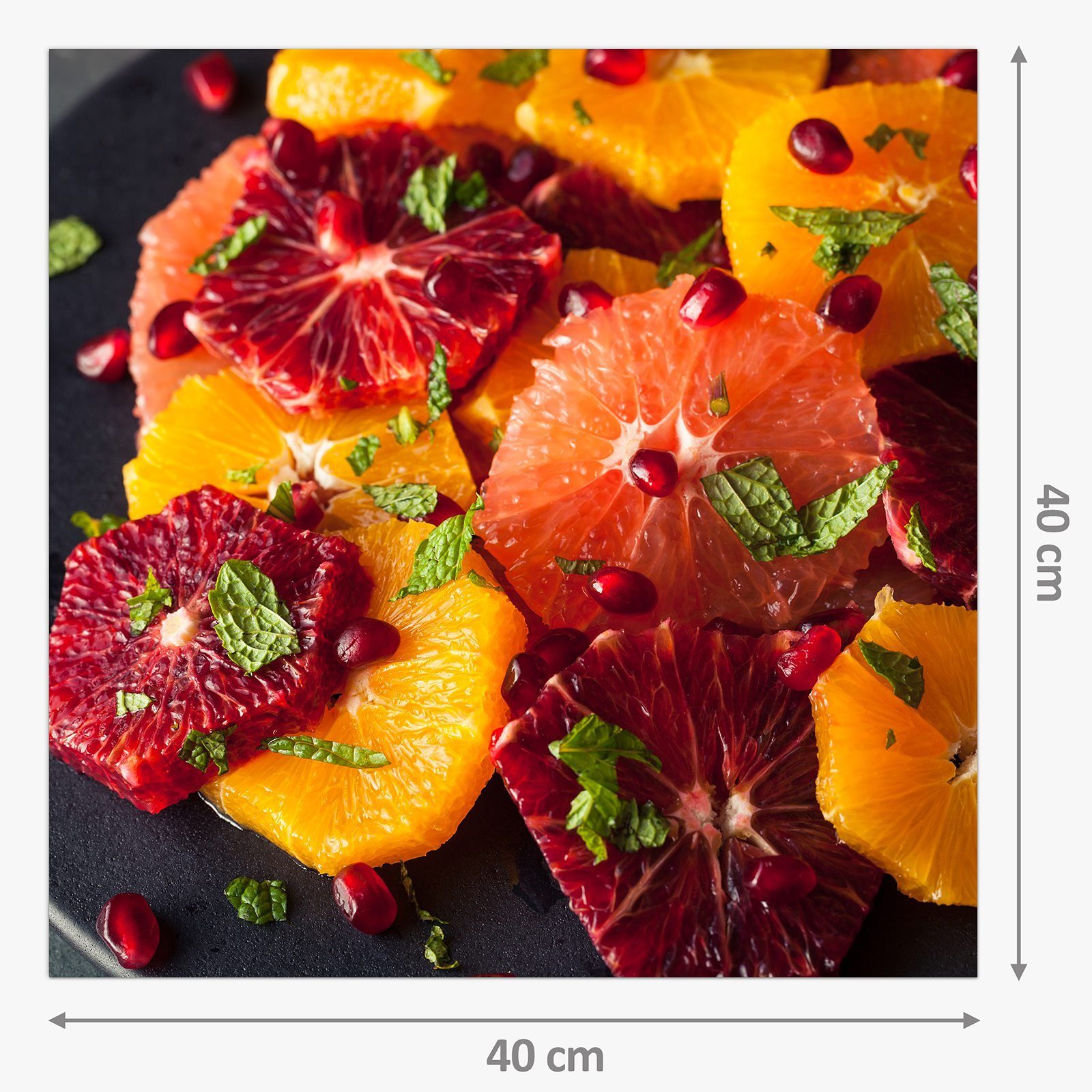 mit Motiv Glas Zitrussalat Primedeco Spritzschutz Küchenrückwand Küchenrückwand