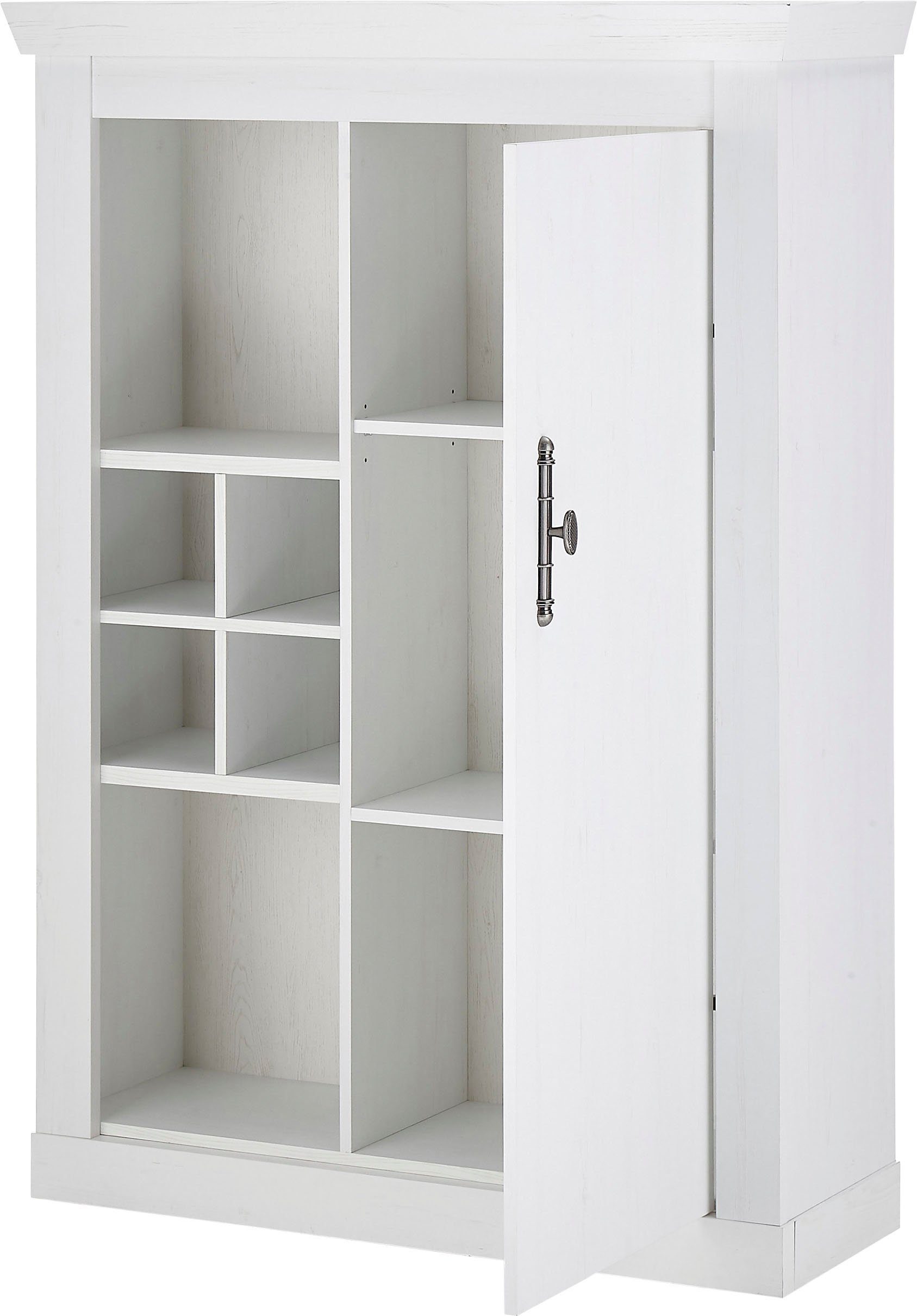 Home affaire Highboard RAVENNA, im romantischen Landhausstil, Griffe aus Metall, Höhe 146 cm