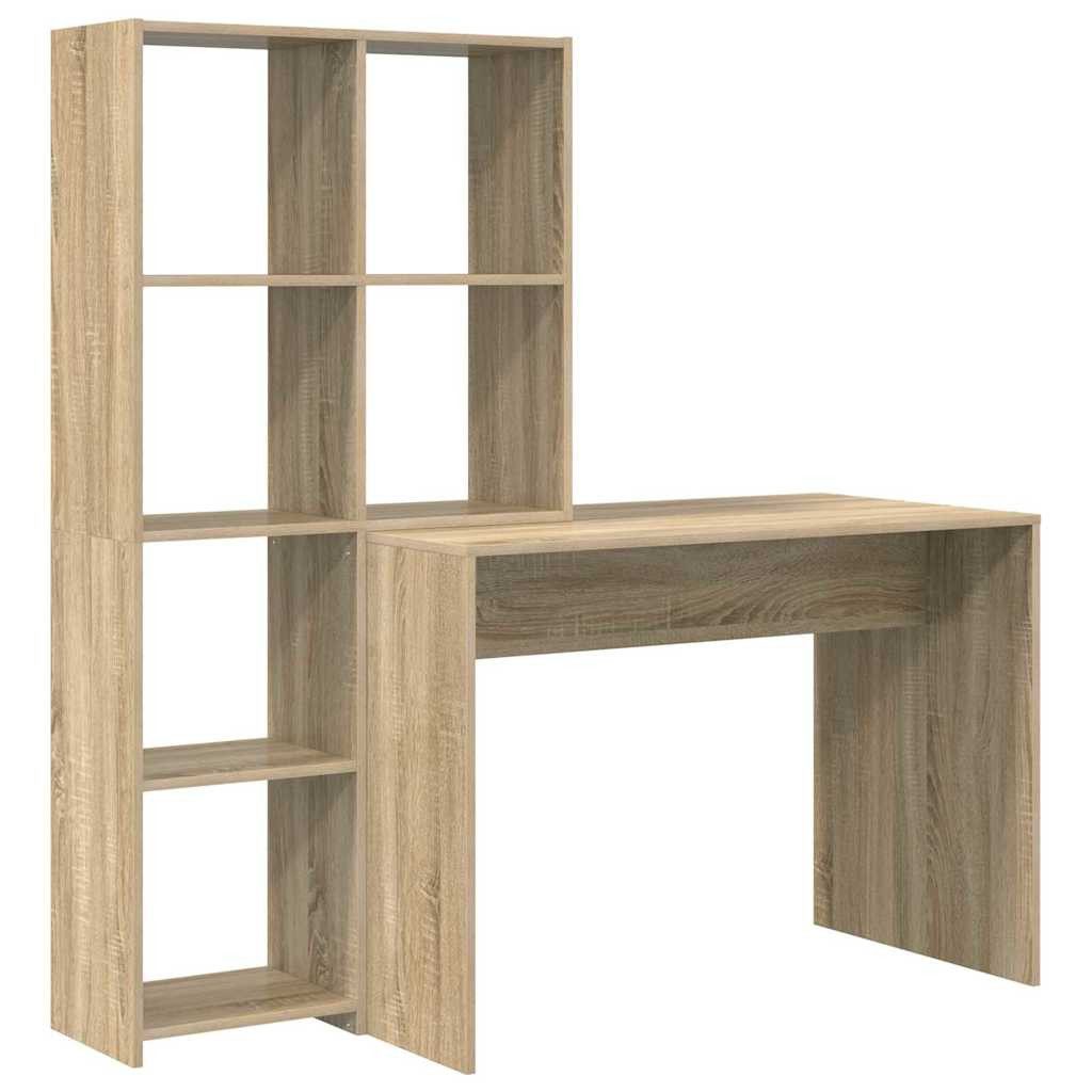vidaXL Schreibtisch Schreibtisch Sonoma-Eiche 138,5 x 55 x 143 cm Holzwerks günstig online kaufen