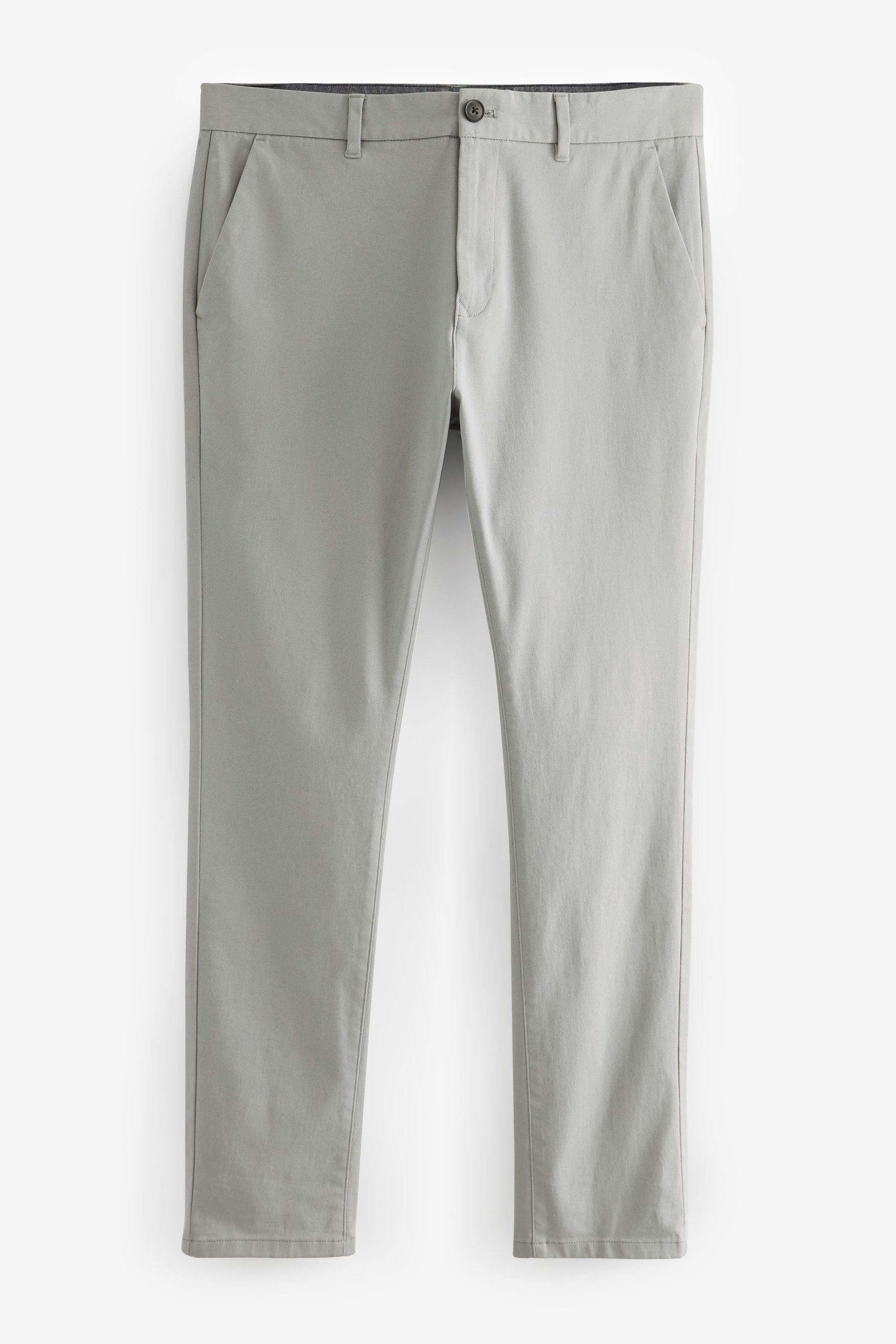 Next Chinohose Skinny Fit Chinohose mit Stretch (1-tlg) Mid Grey