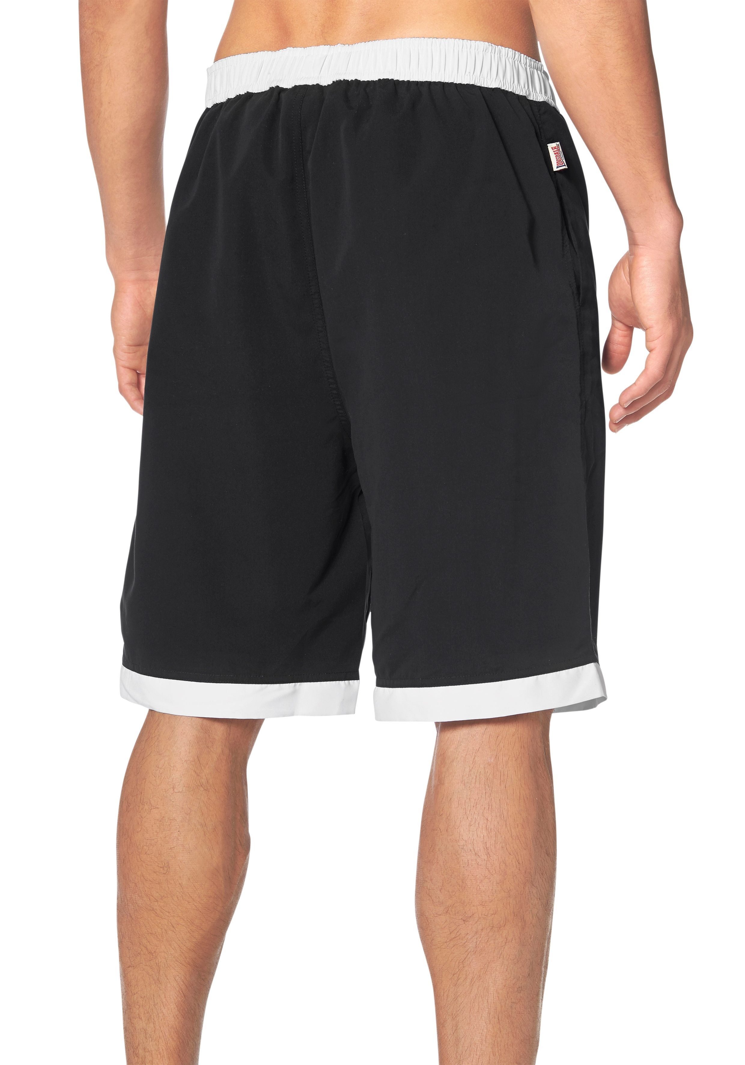 Lonsdale Boardshorts Beach Short schwarz-weiß CLENNELL