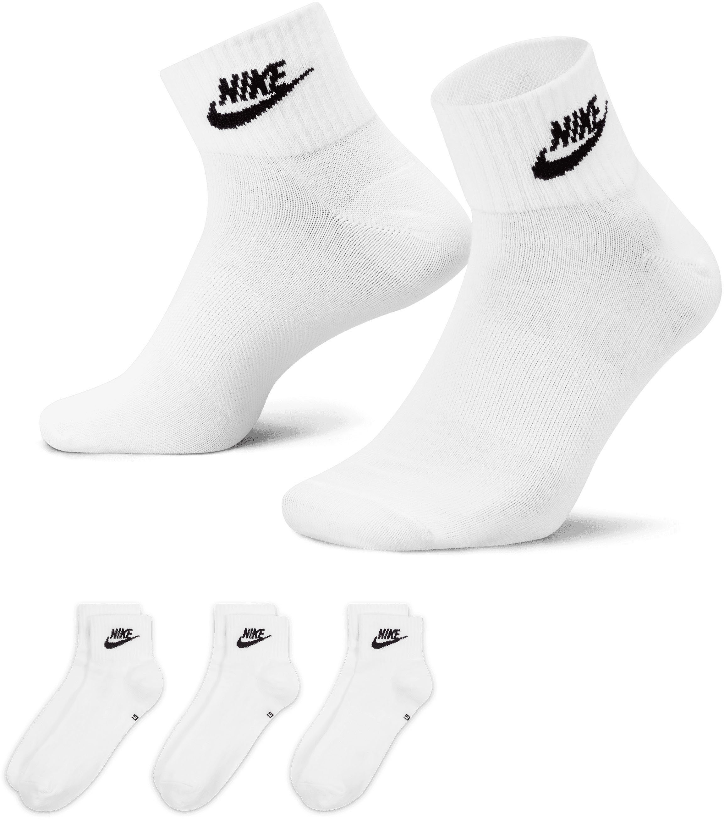 Nike Sportswear Socken EVERYDAY ESSENTIAL ANKLE SOCKS (3 Pair) (Set, 3-Paar)