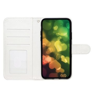 CLM-Tech Handytasche für Samsung Galaxy A55 5G Hülle - Tasche aus Kunstleder Klapphülle (blauer Schmetterling, Handyhülle mit Standfunktion - Wallet Flip Case inklusive Kartenfächer), - Cover Etui mit Magnetverschluss - Galaxy A55 5G Schutzhülle