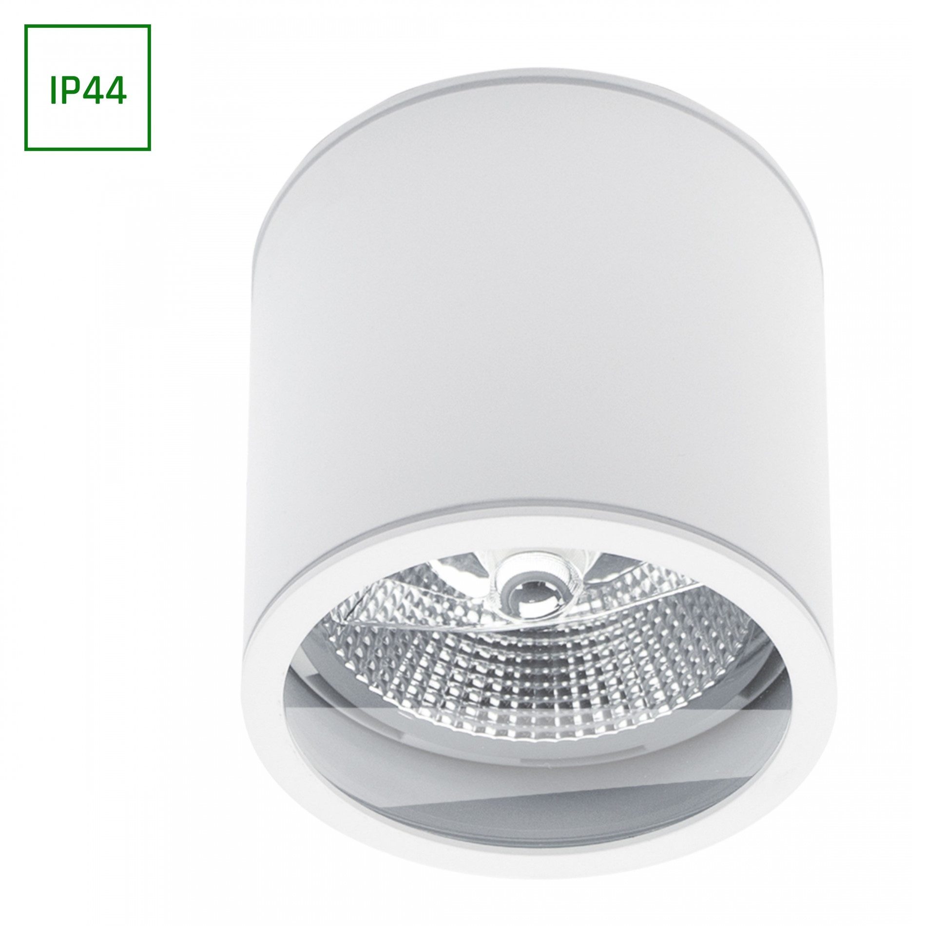Spectrum Aufbauleuchte LED Aufbau AR111 Badezimmer IP44 GU10 5,5W 550lm 24° Neutral 4000K, Neutralweiß, Aufbauleuchte + Leuchtmittel, IP44