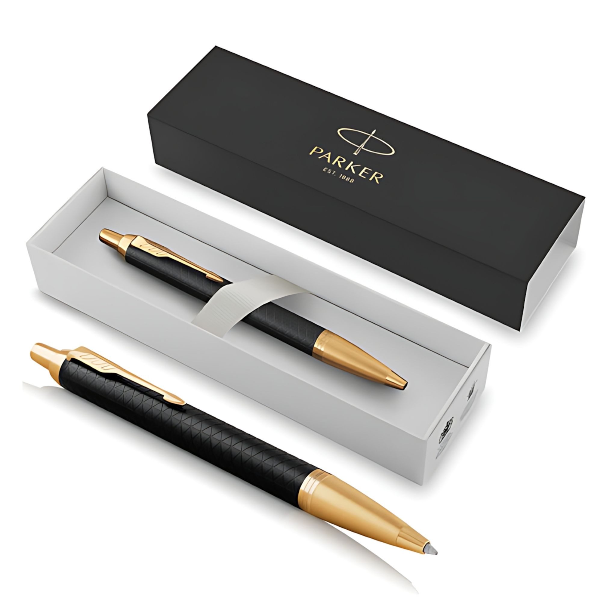 Parker Tintenroller PARKER IM Premium Black/Gold G.C. M Blau