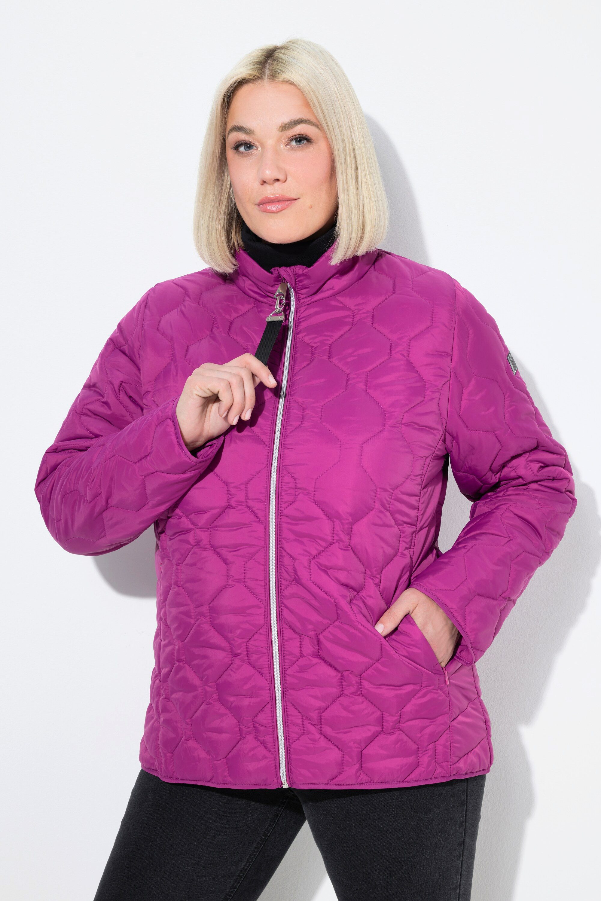 Ulla Popken Steppjacke HYPRAR Leichtstepp-Jacke wasserabweisend günstig online kaufen