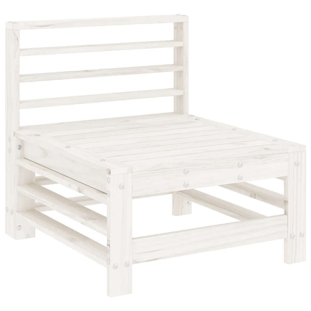 vidaXL Sofaelement Garten-Mittelsofa Weiß Massivholz Kiefer günstig online kaufen